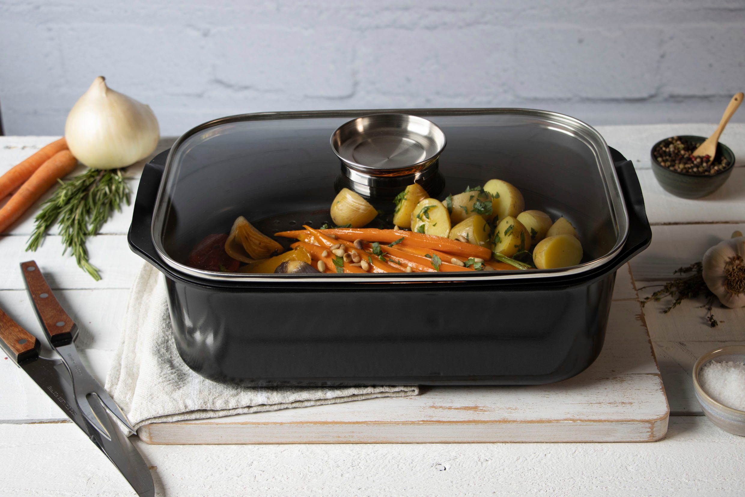Elo Braadpan Duo Vital met carboneinsatz, ovenbestendig, inductie