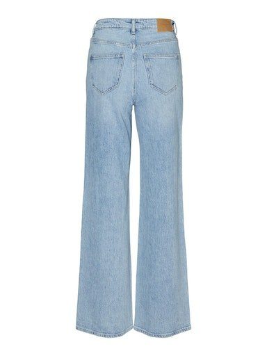 Jeans Recto Efecto Lavado Mujer Vero Moda 10247009 VMBRENDA HR STRAIGHT A  CUT GU384 GA NOOS