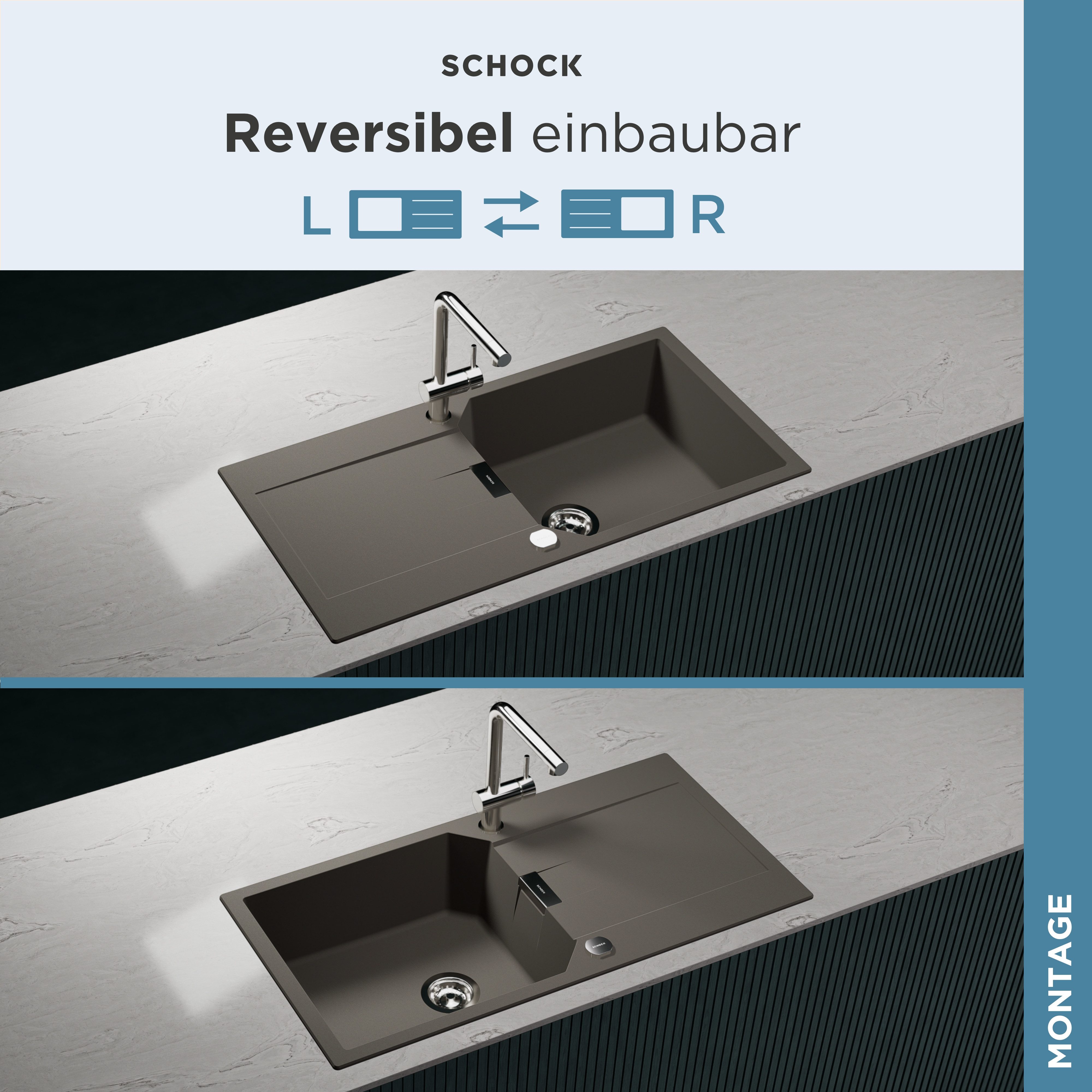 Schock Granieten spoelbak Manhattan D-100L