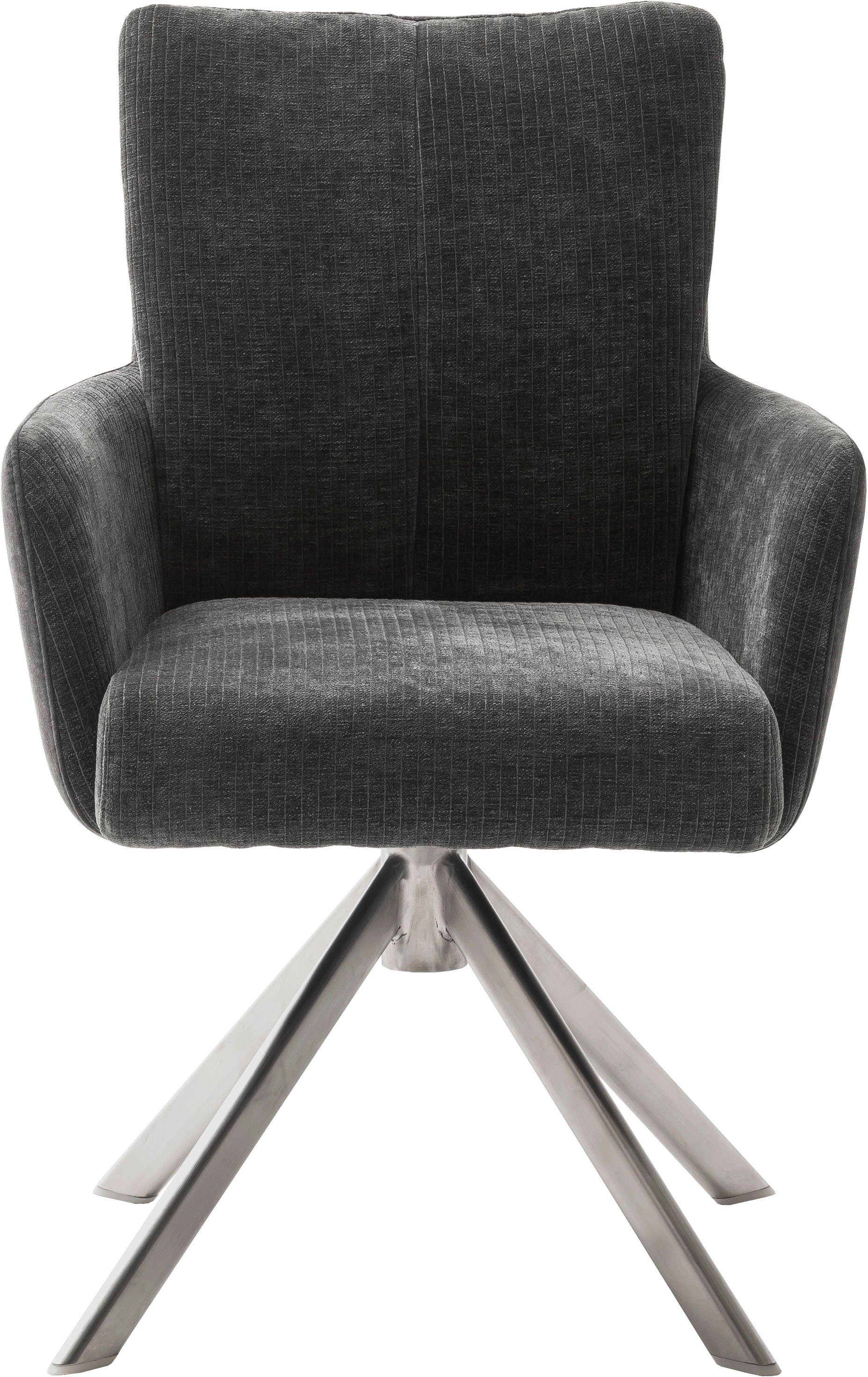 MCA furniture Eetkamerstoel MALIA (set, 2 stuks), 360° draaibaar, pocketvering, zithoogte ca. 49 cm