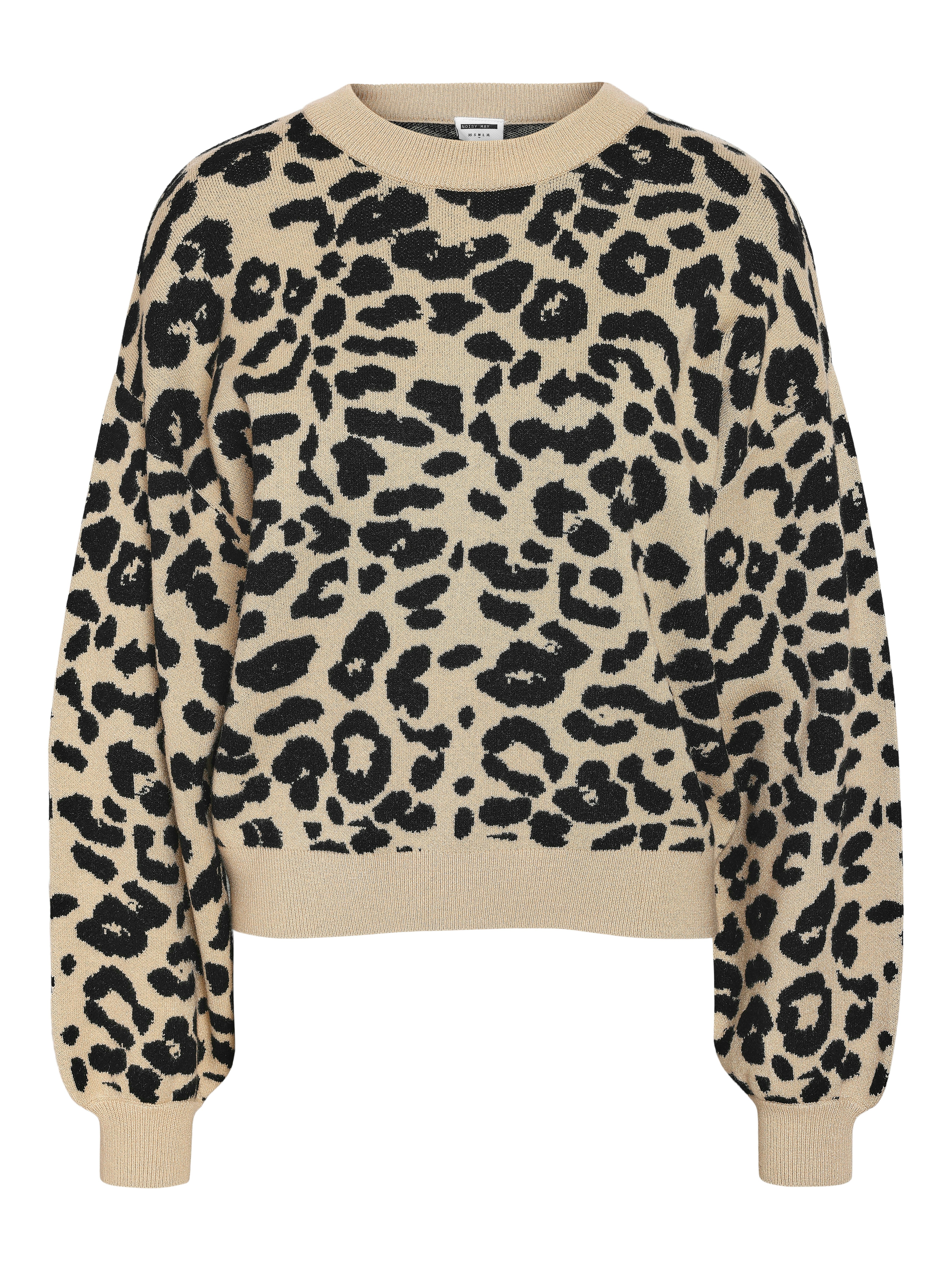 Noisy may Gebreide trui NMCHARLOTT L S O-NECK KNIT FWD NOOS