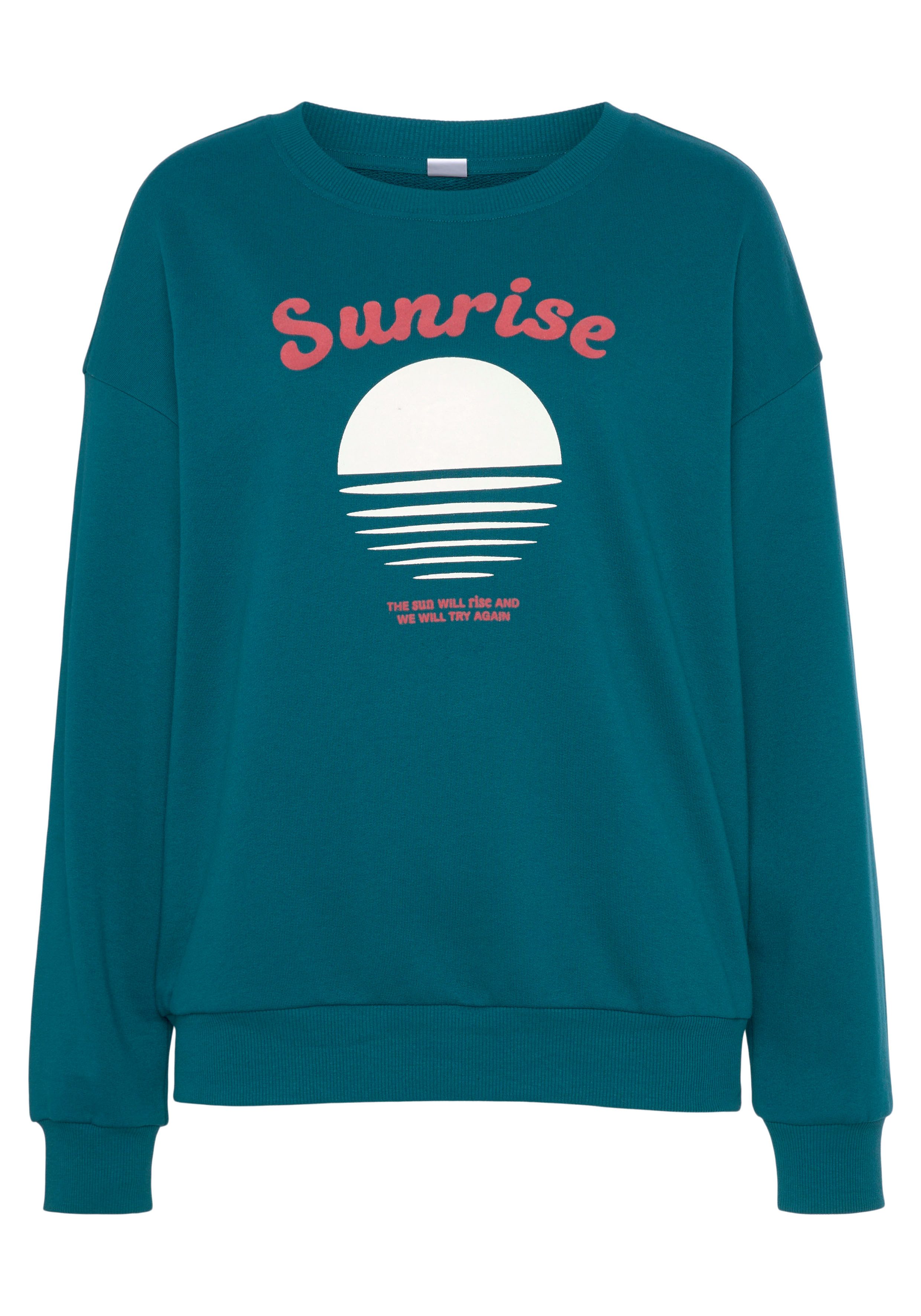 Vivance Sweater -Pullover met mooie frontprint, loungewear