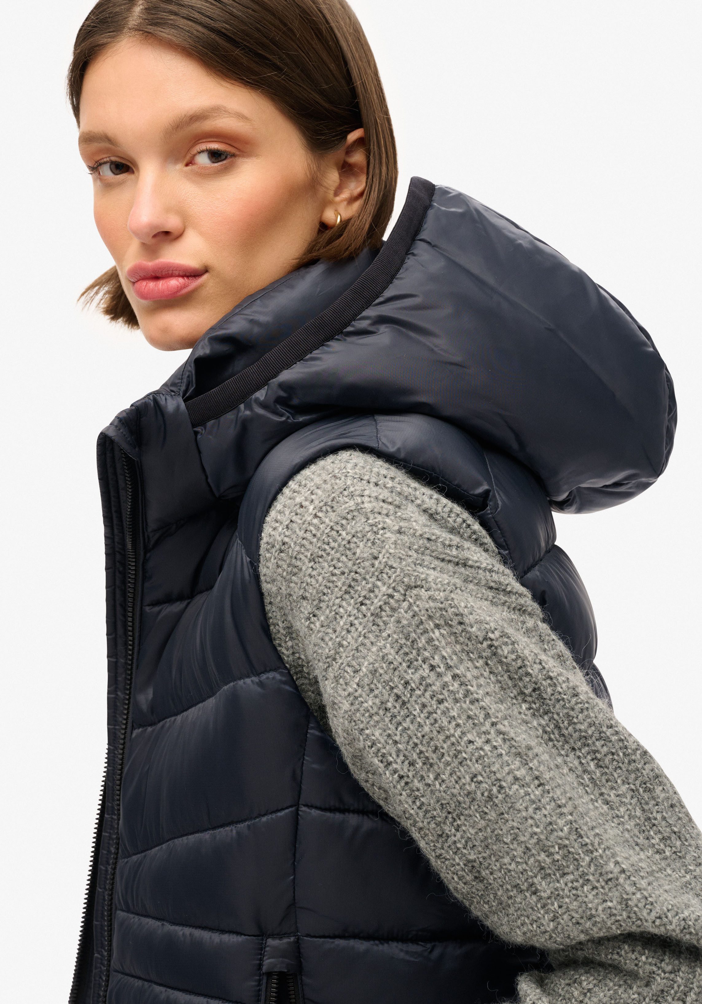 Superdry Bodywarmer HOODED FUJI QUILT PADDED GILET