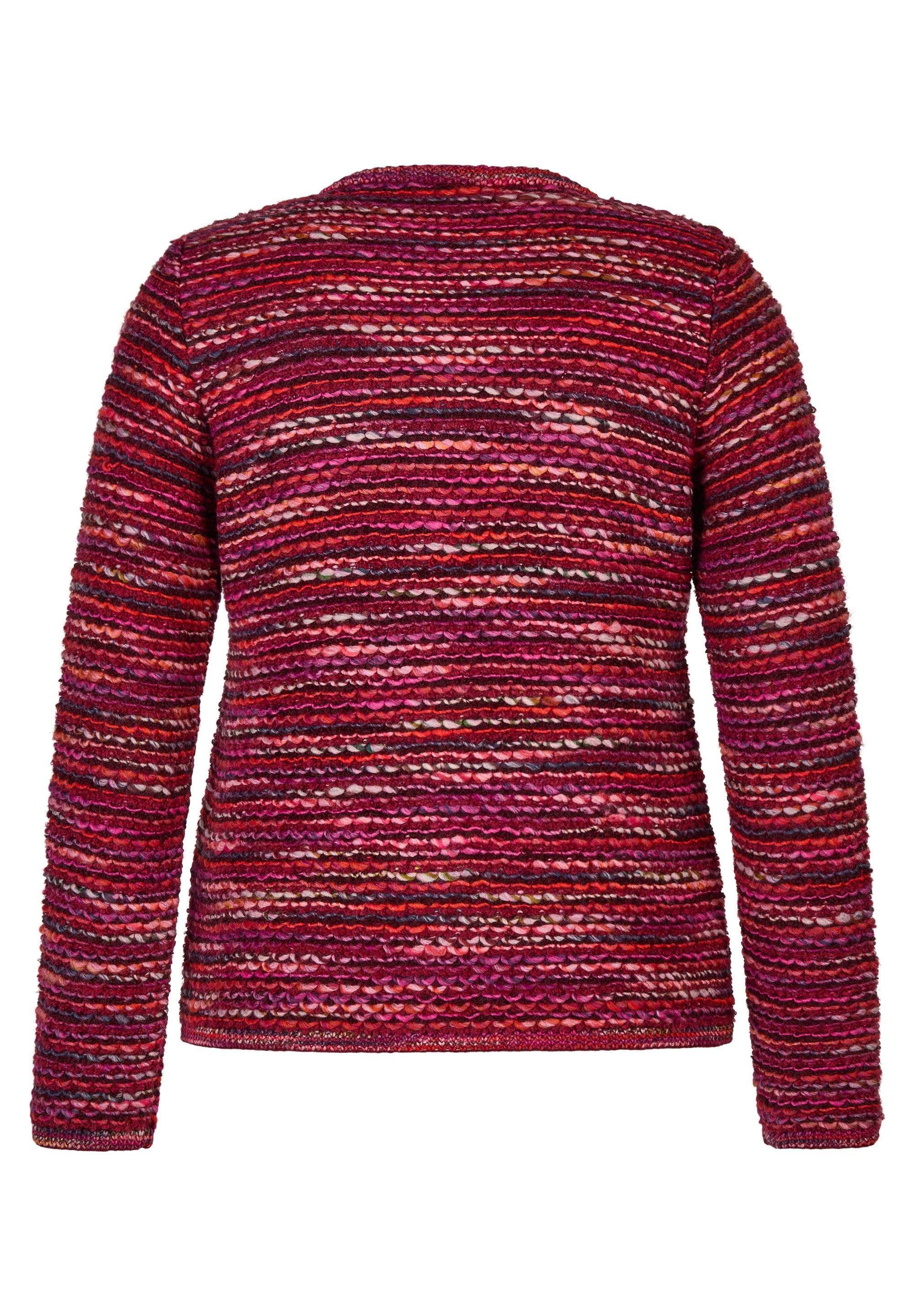 Rabe Vest in streepjes-design en in breisel-look