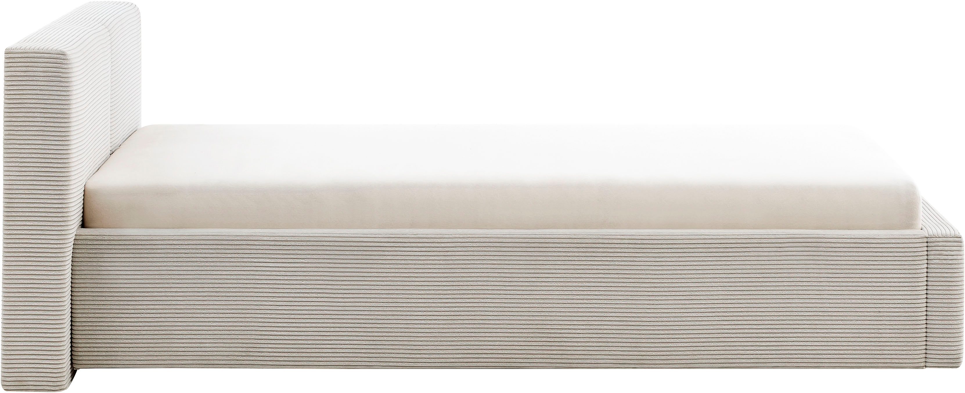 meise.möbel Gestoffeerd bed Cube optioneel met matras en bedlade