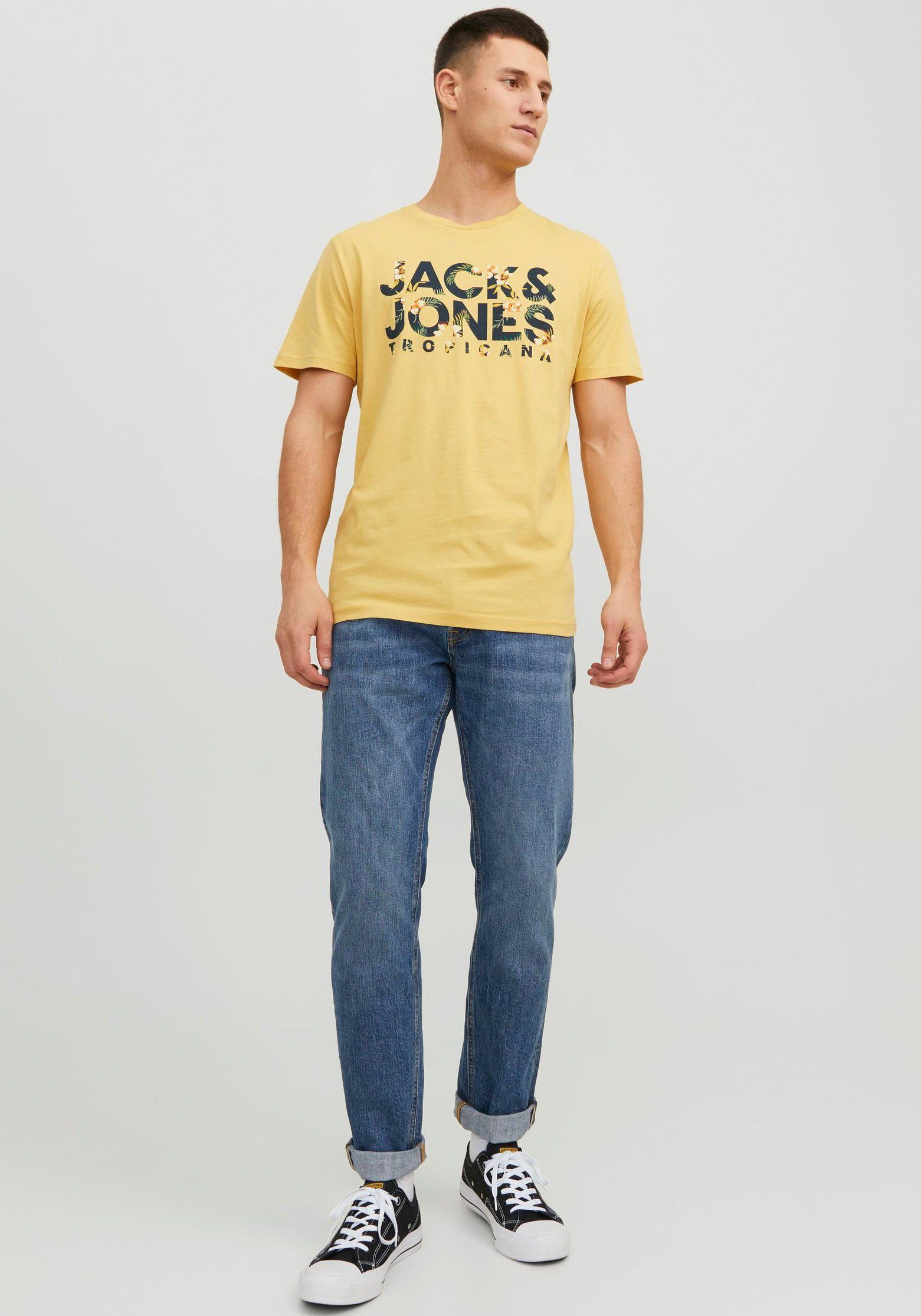 Jack & Jones Shirt met ronde hals JJBECS SHAPE TEE SS CREW NECK