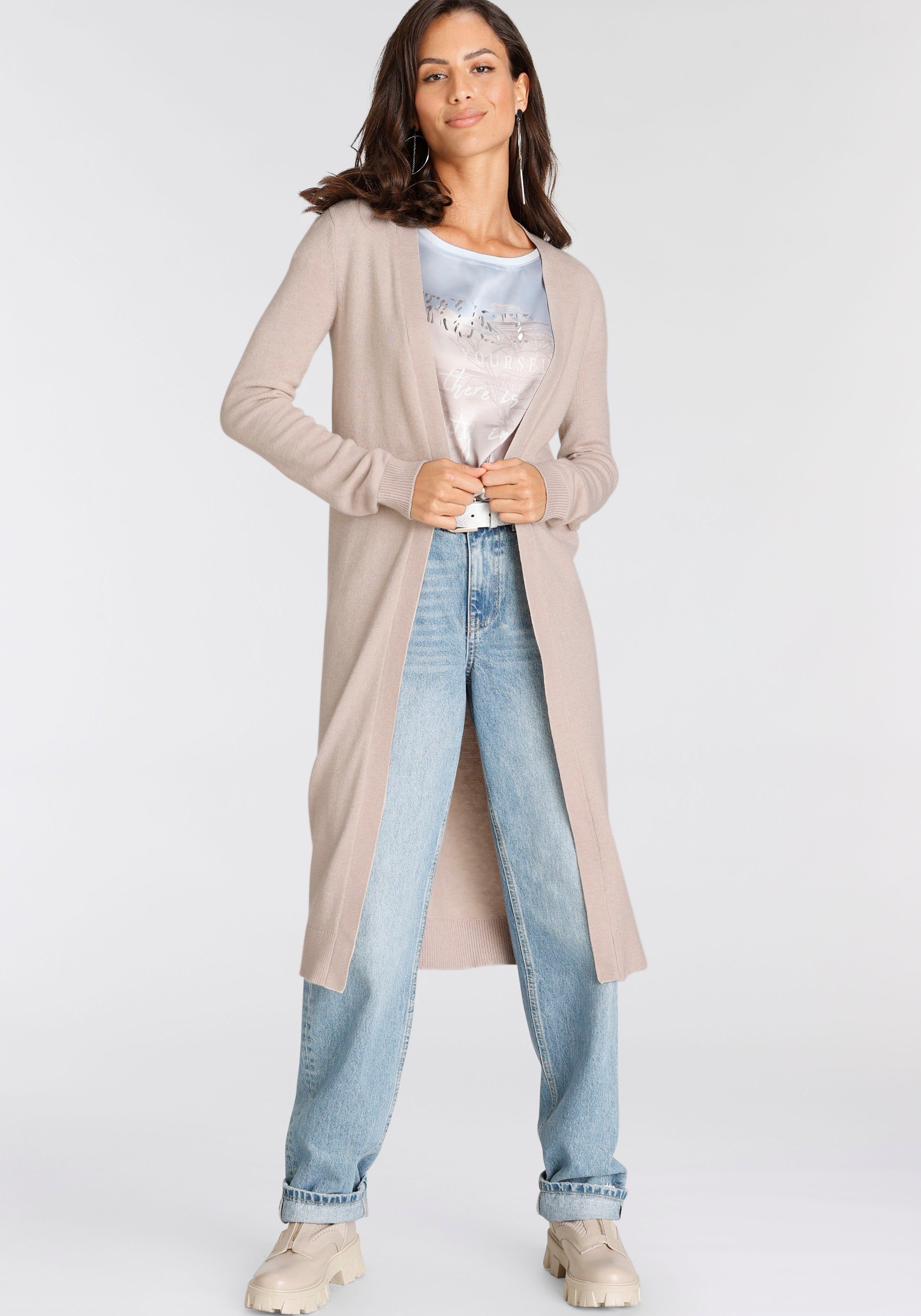 Laura Scott Lang vest in behaaglijk zachte tricotkwaliteit