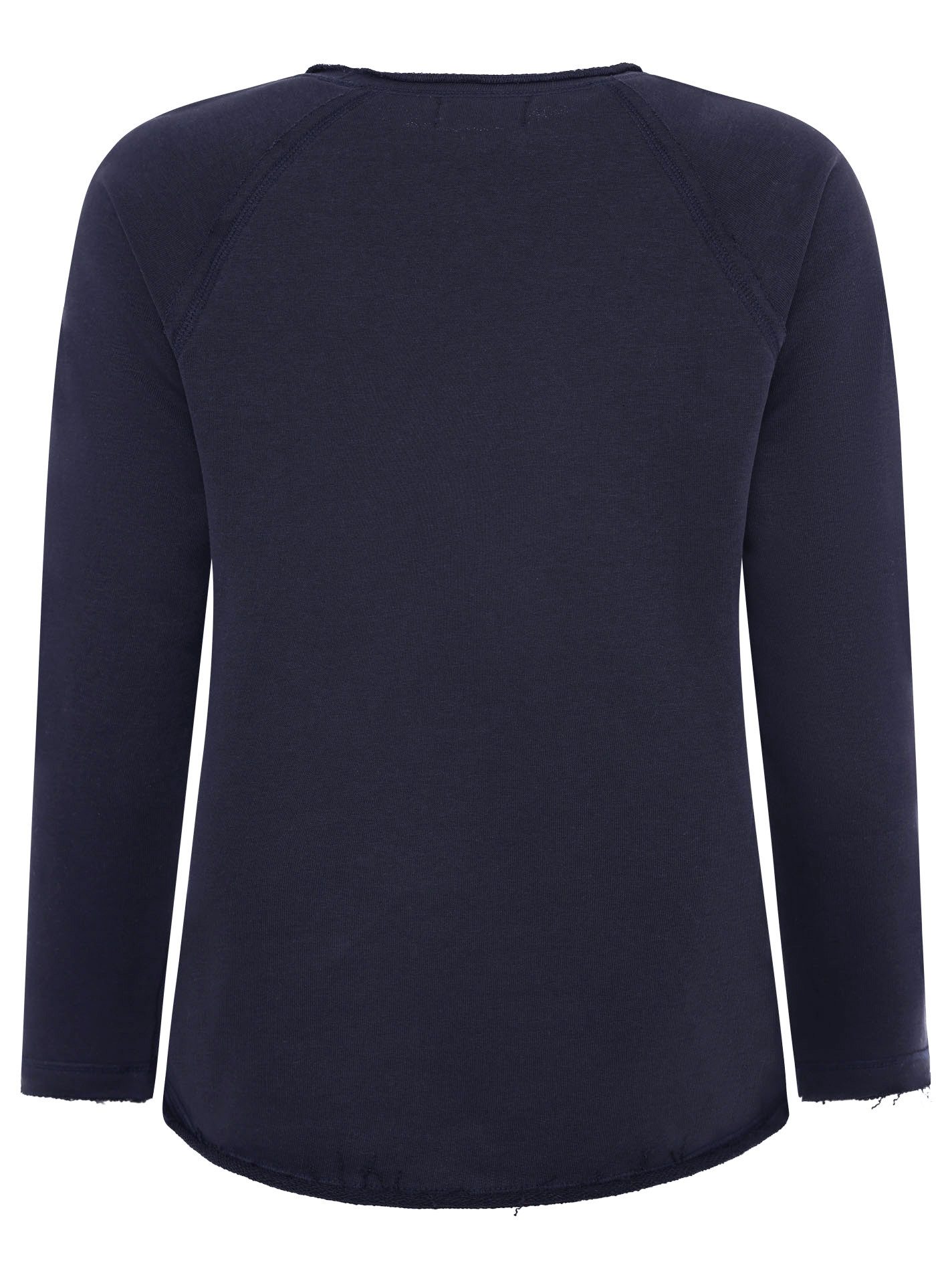 Zwillingsherz Sweatshirt Strandgeluk met used-look randen