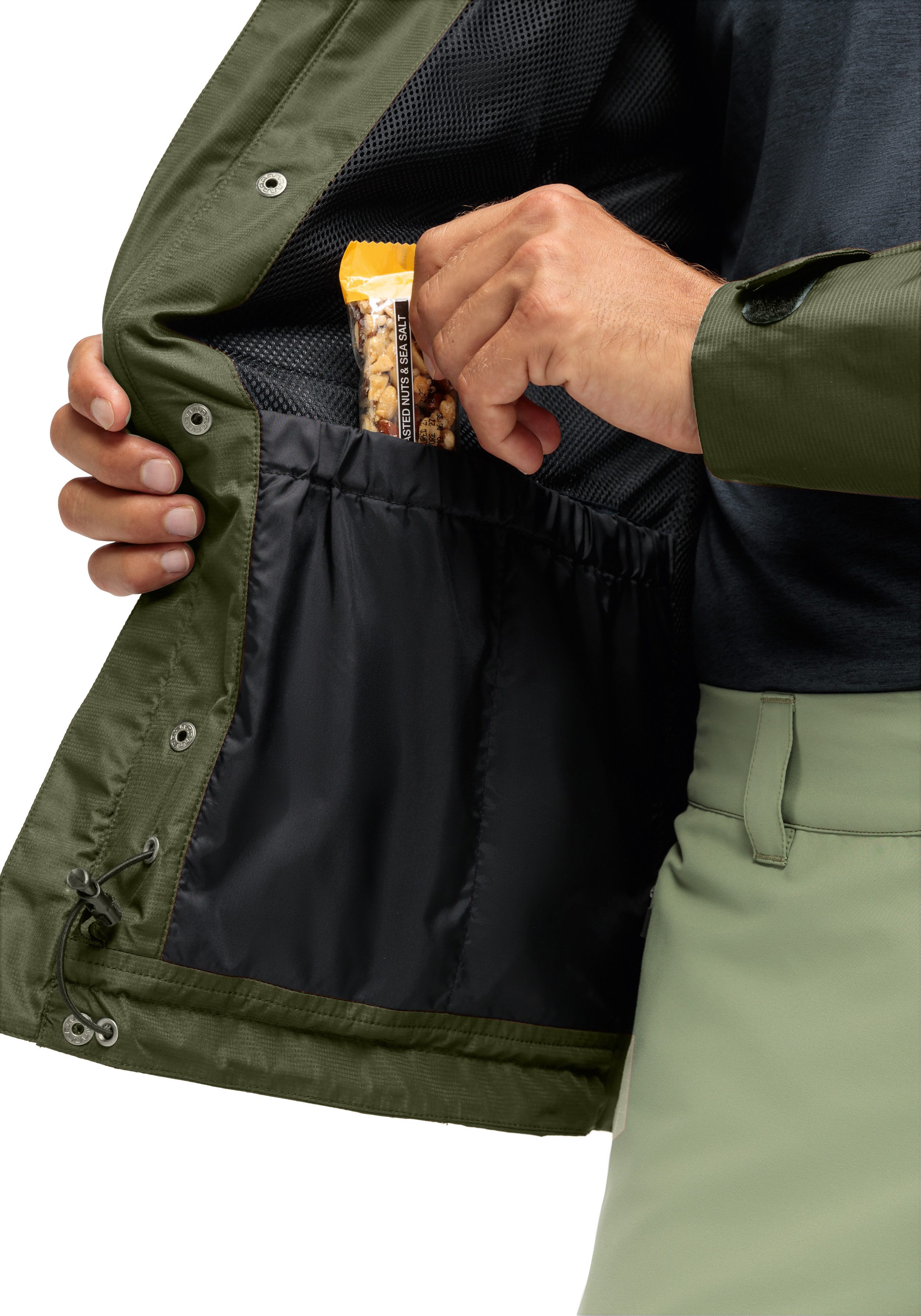 Maier Sports Outdoorjack Abbenstein M Heren jacke waterdicht, functionele jas met 2 buitenzakken + binnenzak