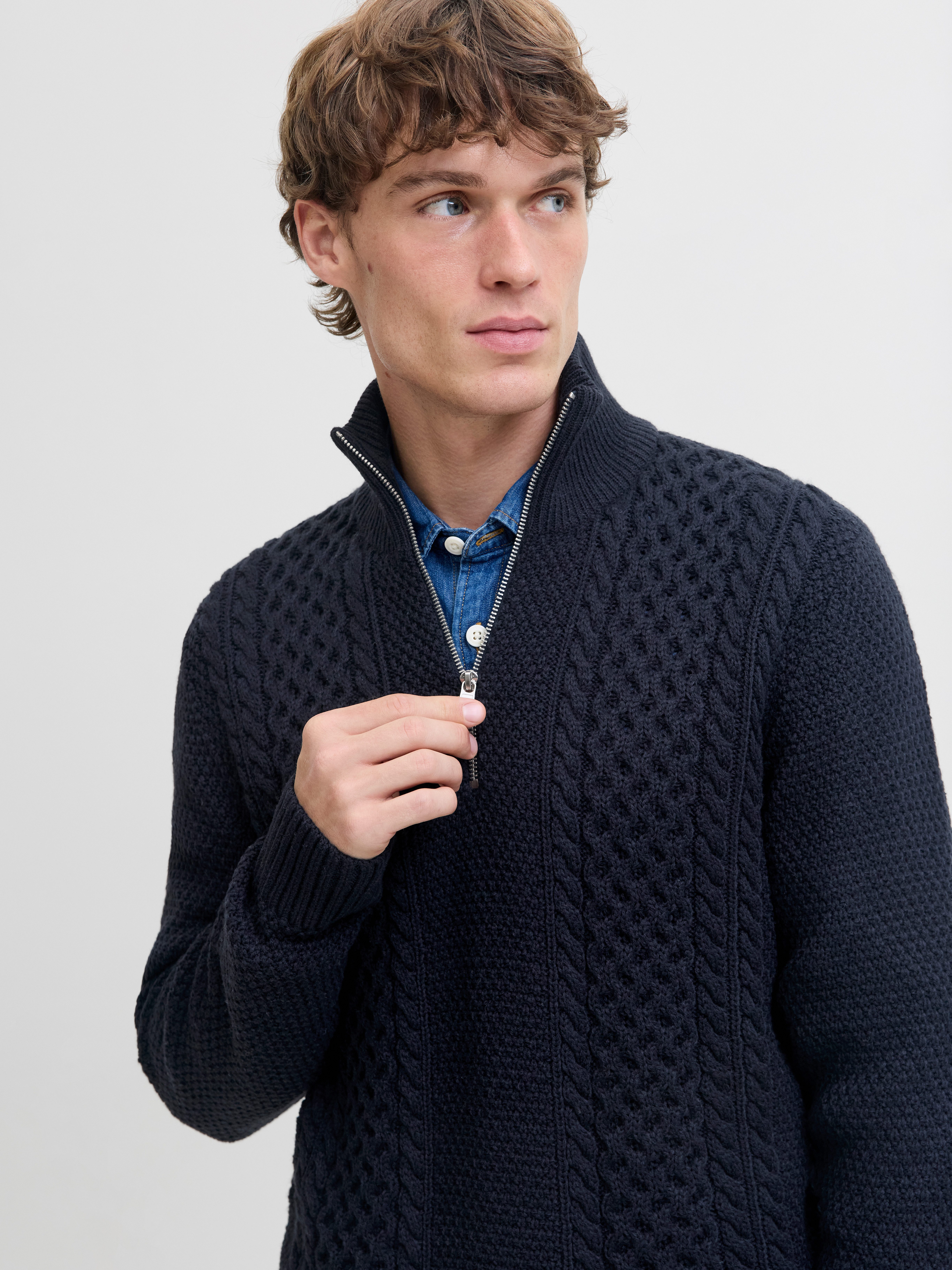 Jack & Jones Schipperstrui JJPAUL KNIT HALF ZIP