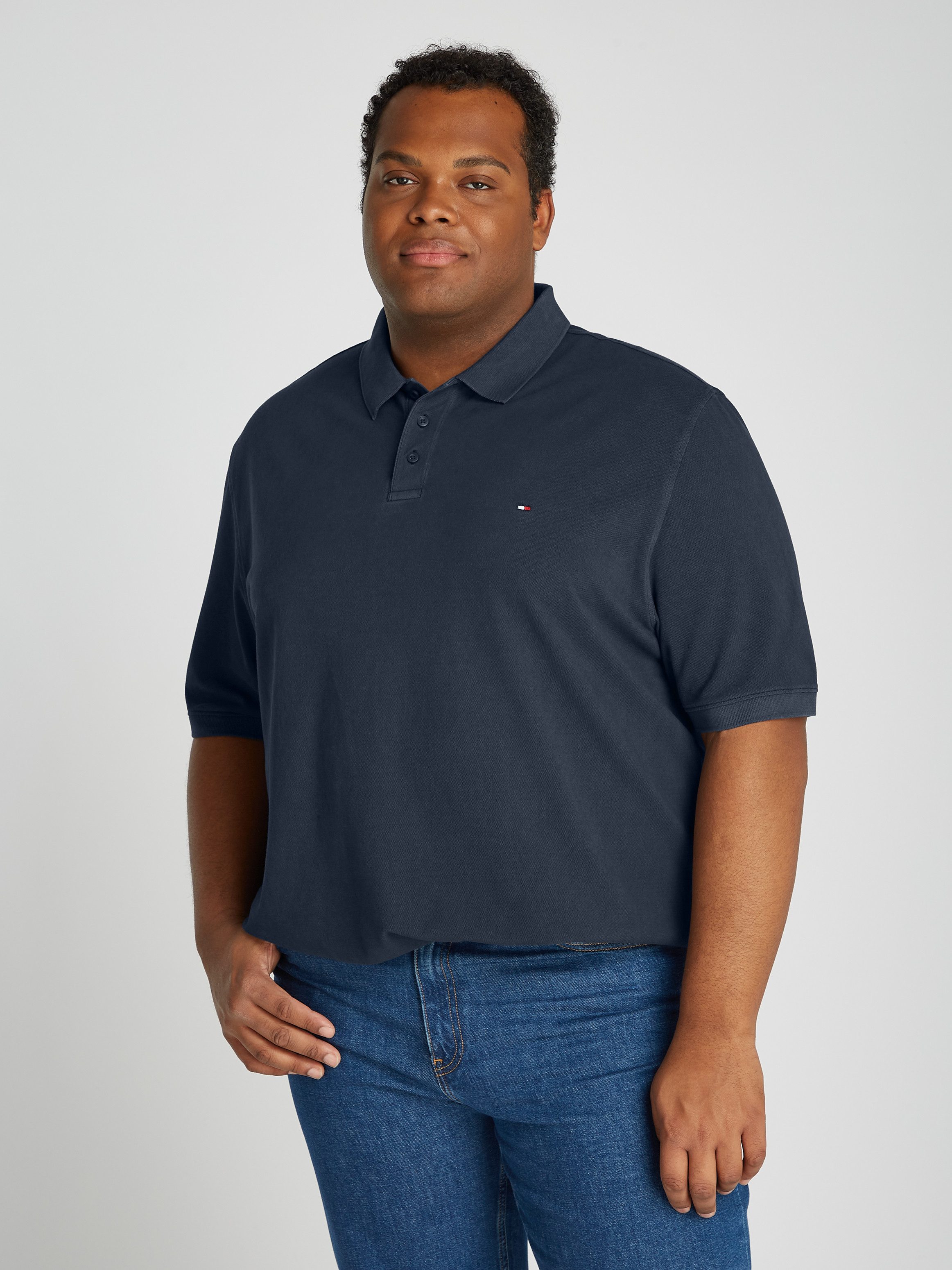 Tommy Hilfiger Big & Tall polo Plus Size met logo desert sky