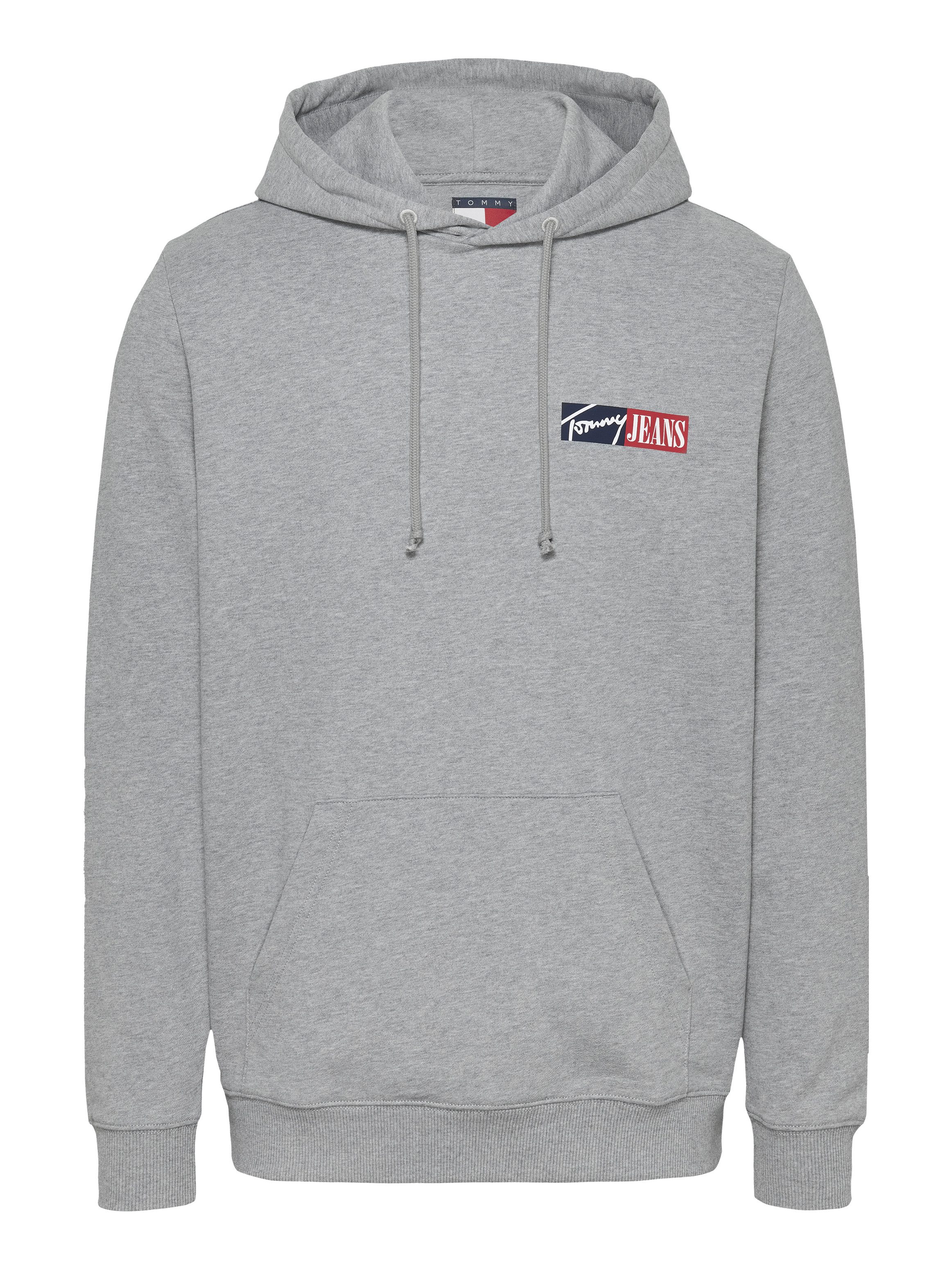 Tommy Jeans Plus Hoodie TJM REG ENTRY GRAPHIC HOODIE EXT in grote maten logoprint kangoeroezak