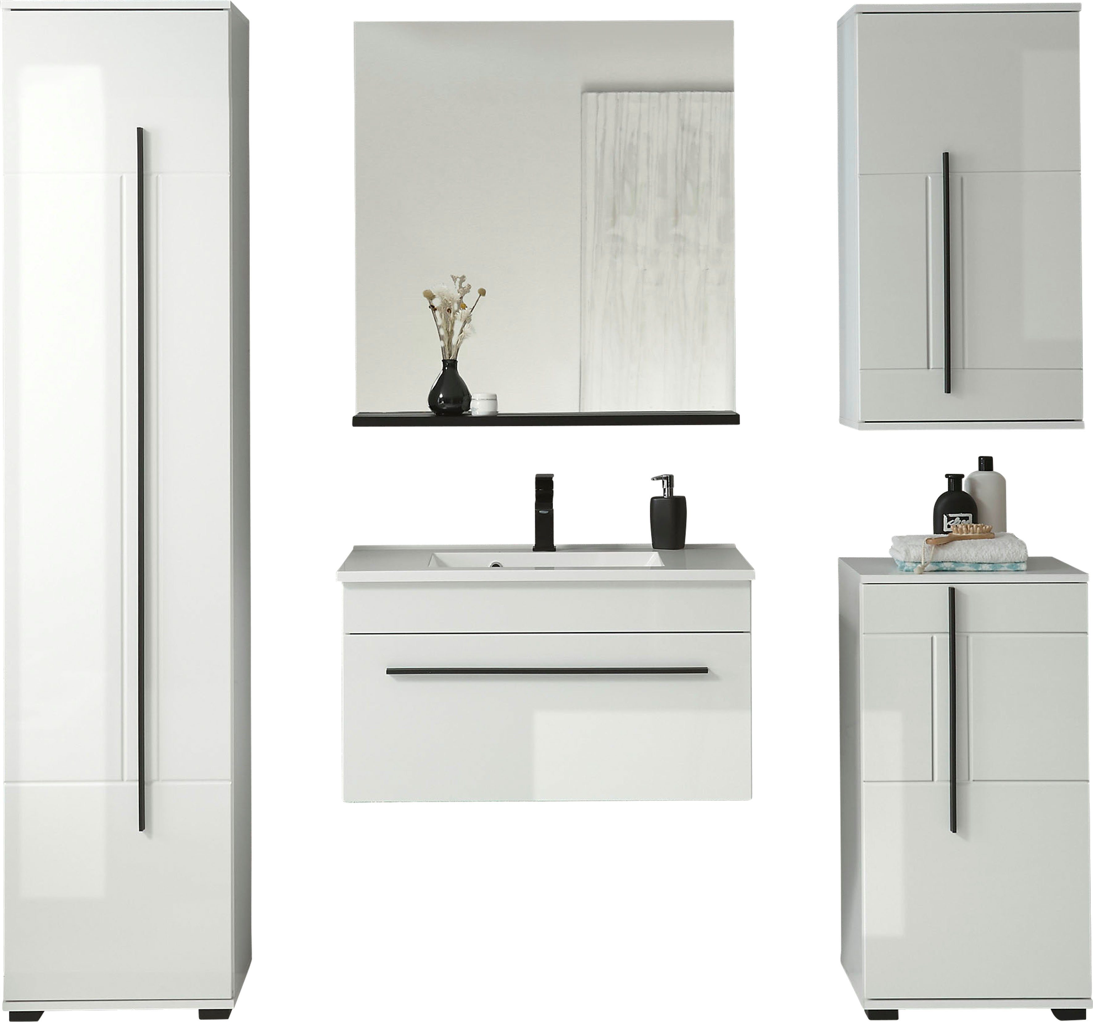 INOSIGN Badkamerserie Cantara, badkamer in modern ontwerp, 5-delig badkamer (set, 5-delig)