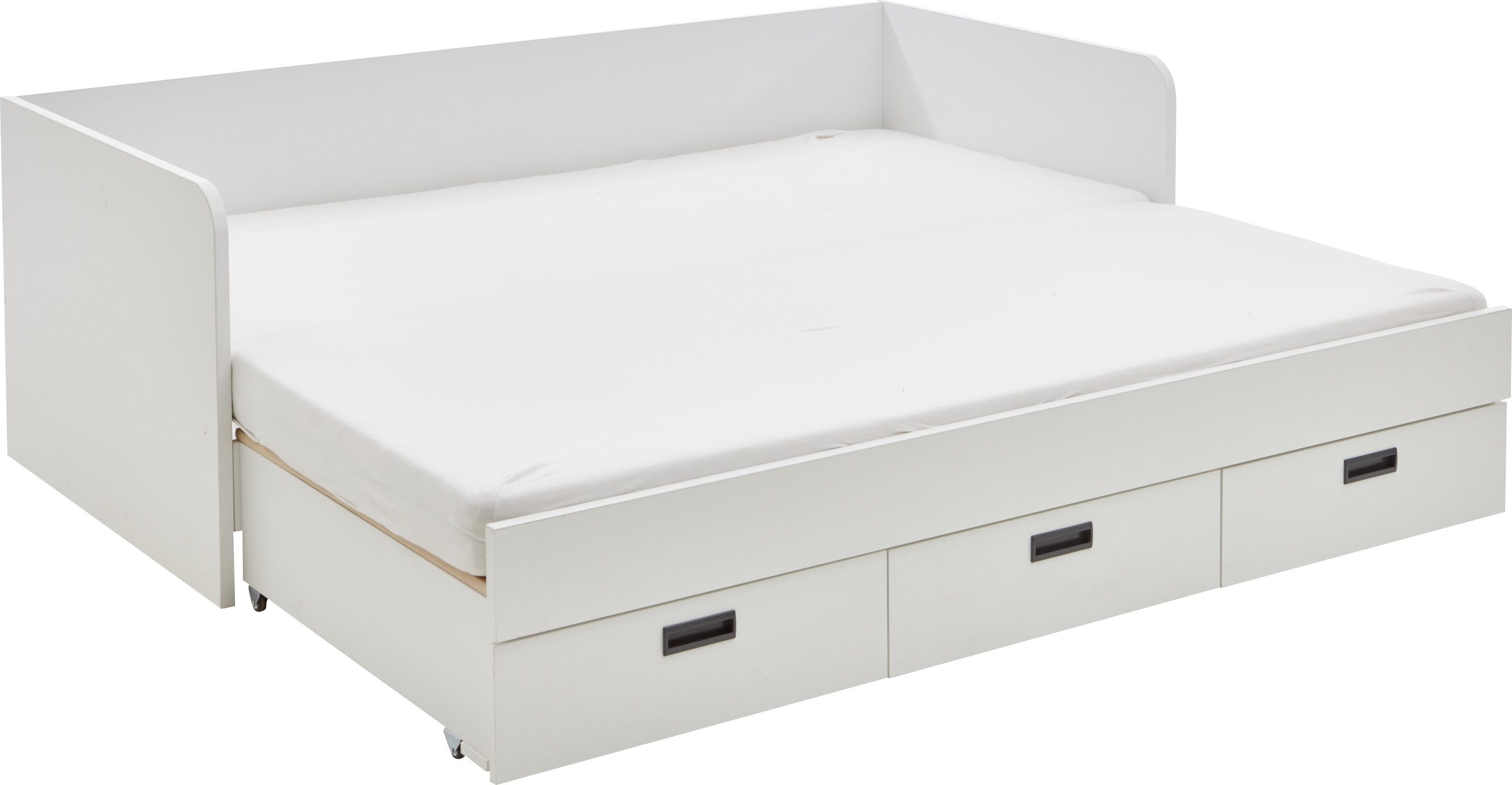Relita 1-persoonsledikant uitrekbaar tot 180x200 cm, 3 lades, met lattenbodem, 2 kleuren