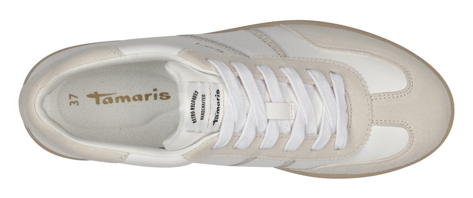 Tamaris Plateausneakers vrijetijdsschoen, lage schoen, veterschoen met gepolsterde schacht