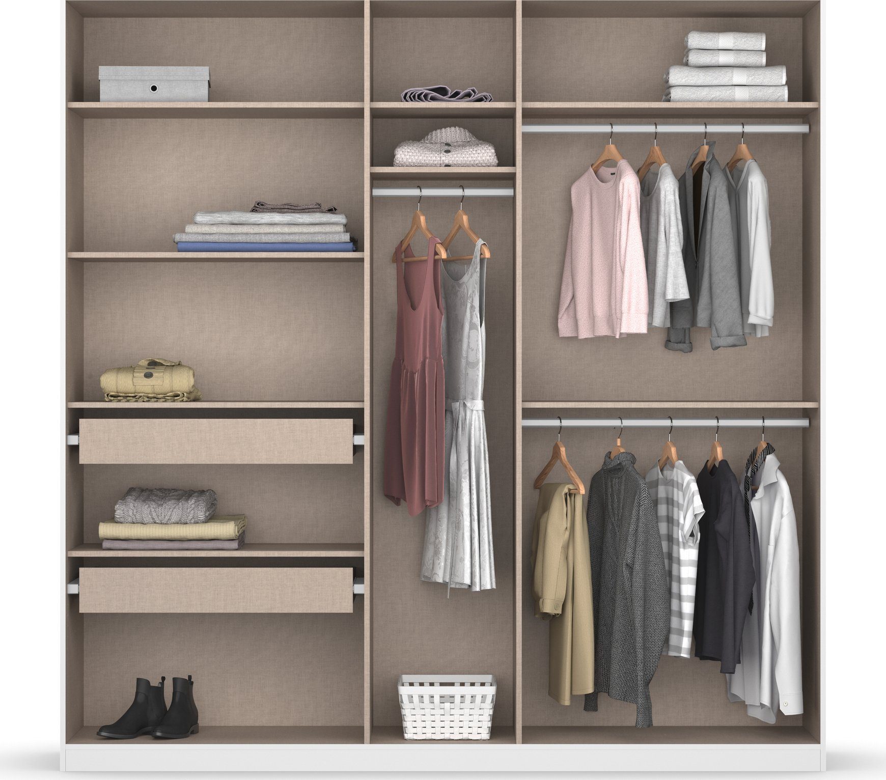 rauch Draaideurkast Kledingkast kast garderobe KOLUNA met hoogwaardige glasfront