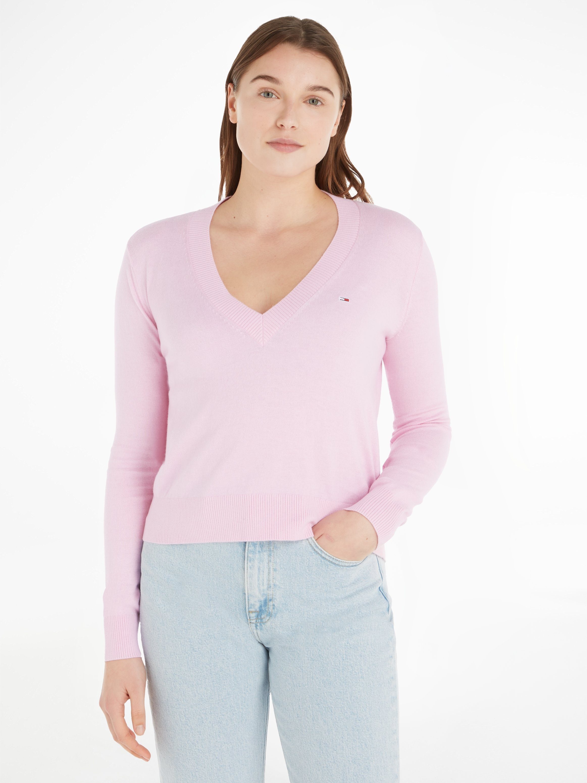 TOMMY JEANS Trui met V-hals TJW ESSENTIAL VNECK SWEATER