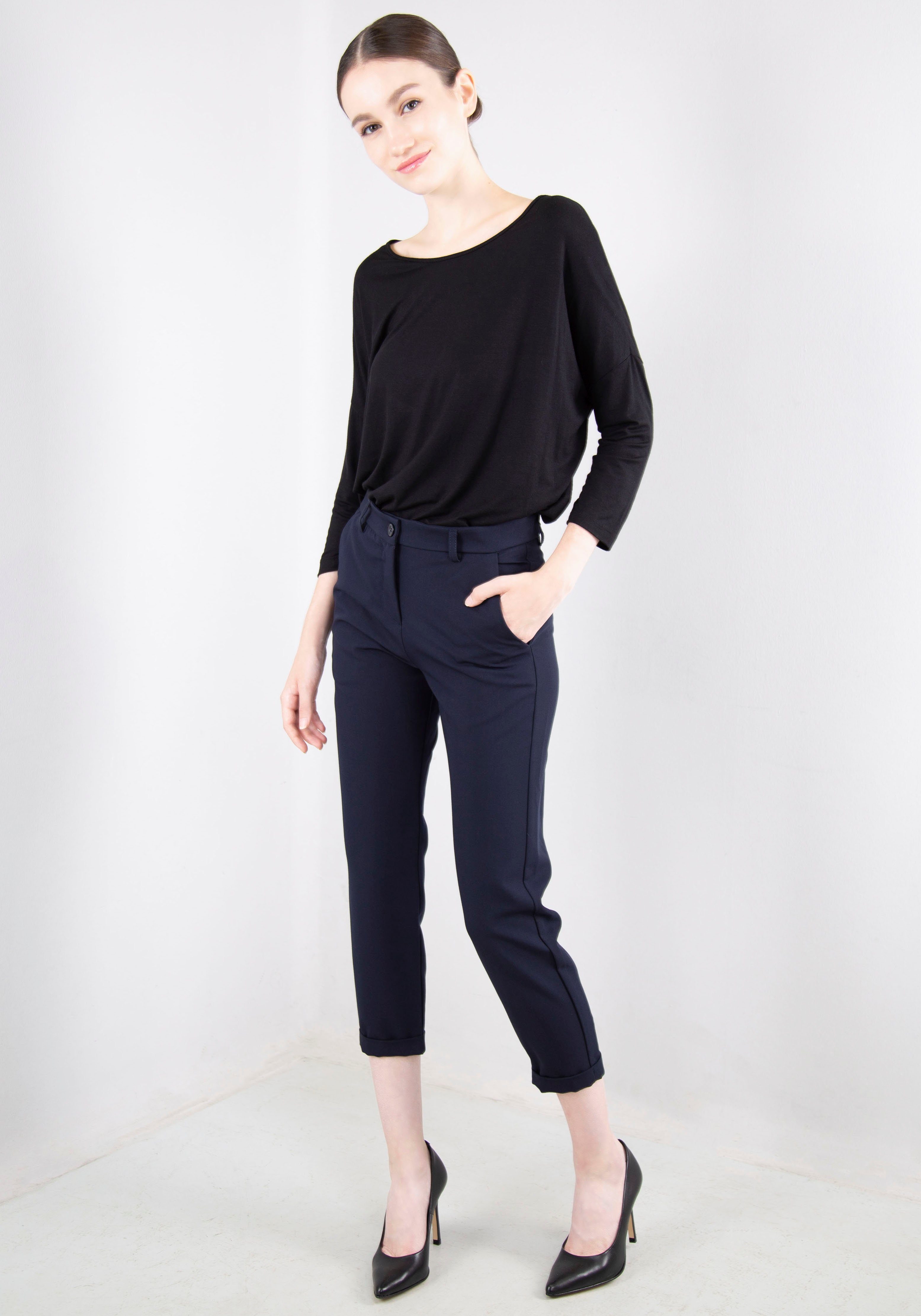 IMPERIAL Pantalon IMP-PTA9CD met omslagzoom