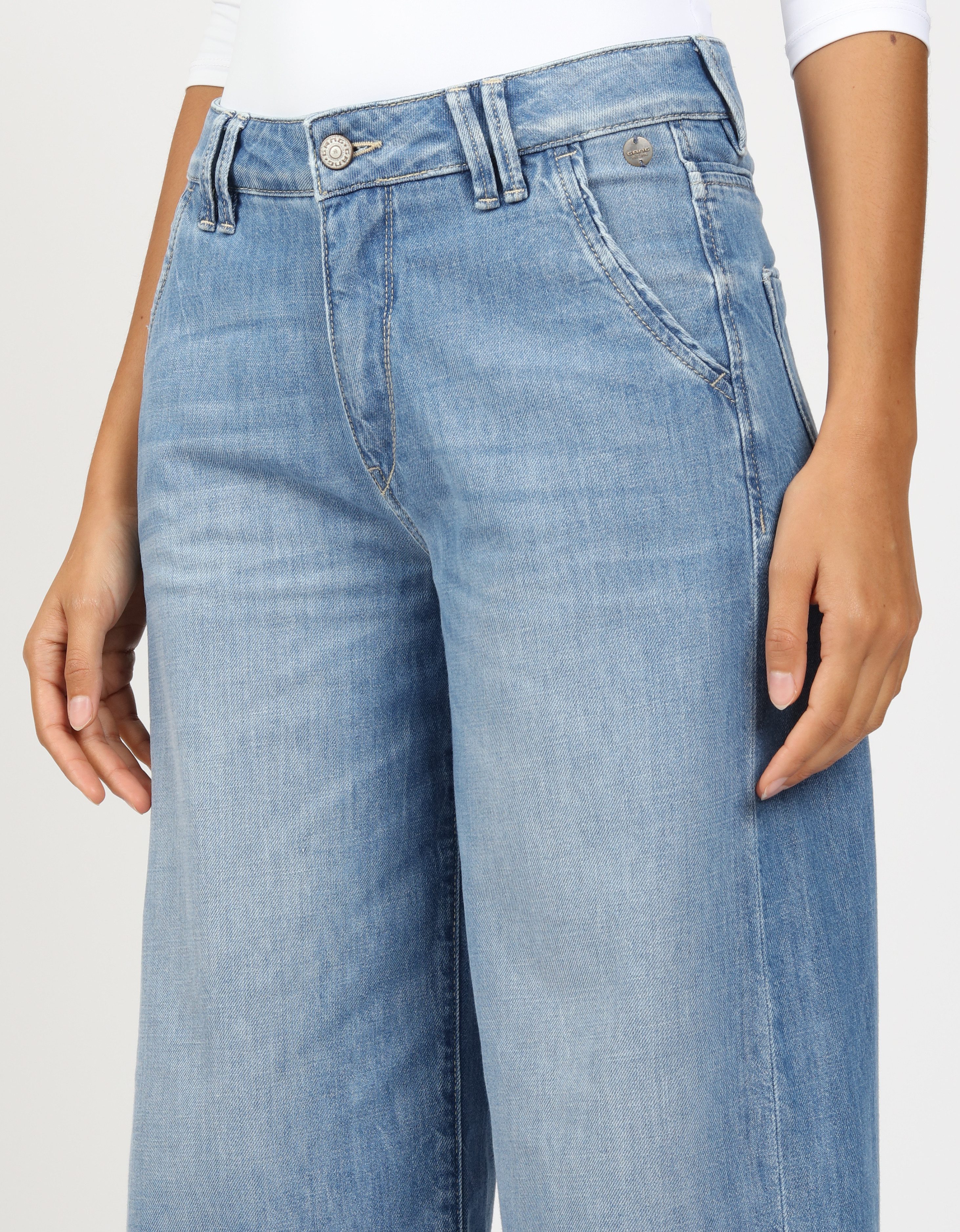 GANG 3/4 jeans 94MONA CULOTTE met wijde pijpen