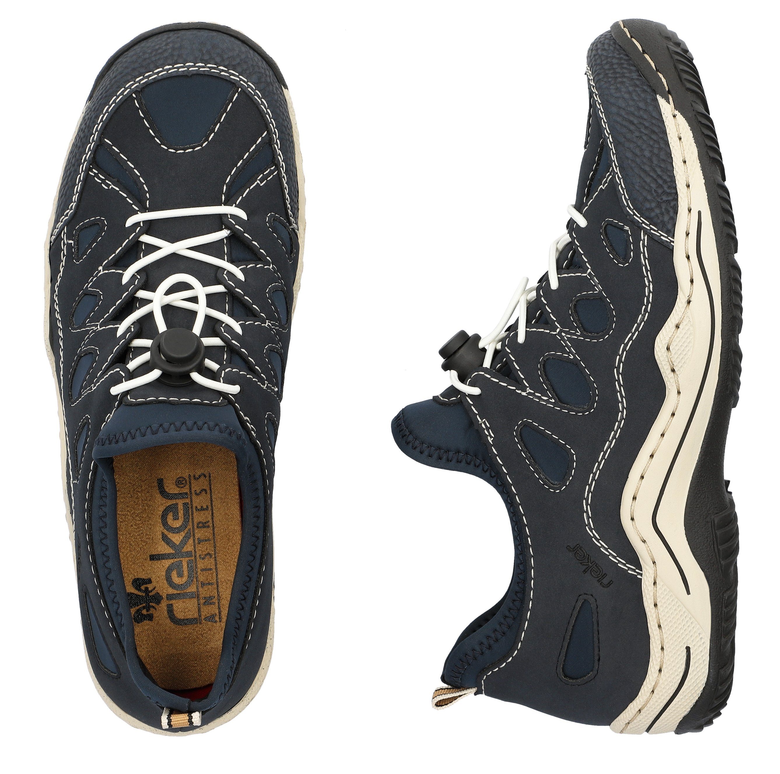 Rieker Slip-on sneakers Trekking Schoen, vrijetijdsschoen, Slipper met verwisselbaar voetbed