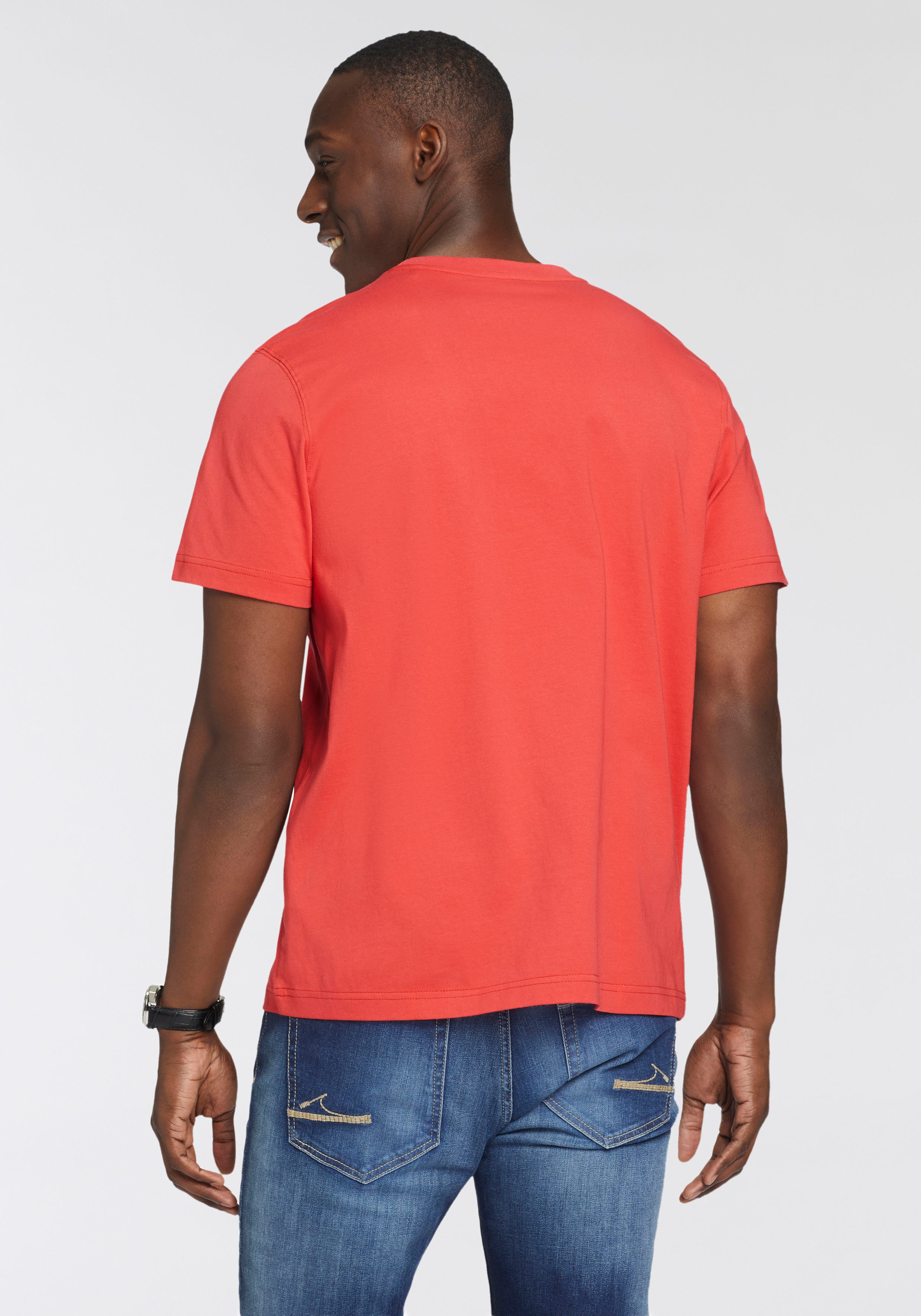 DELMAO T-shirt Korte mouw, losse pasvorm, met vrolijke print, van katoen