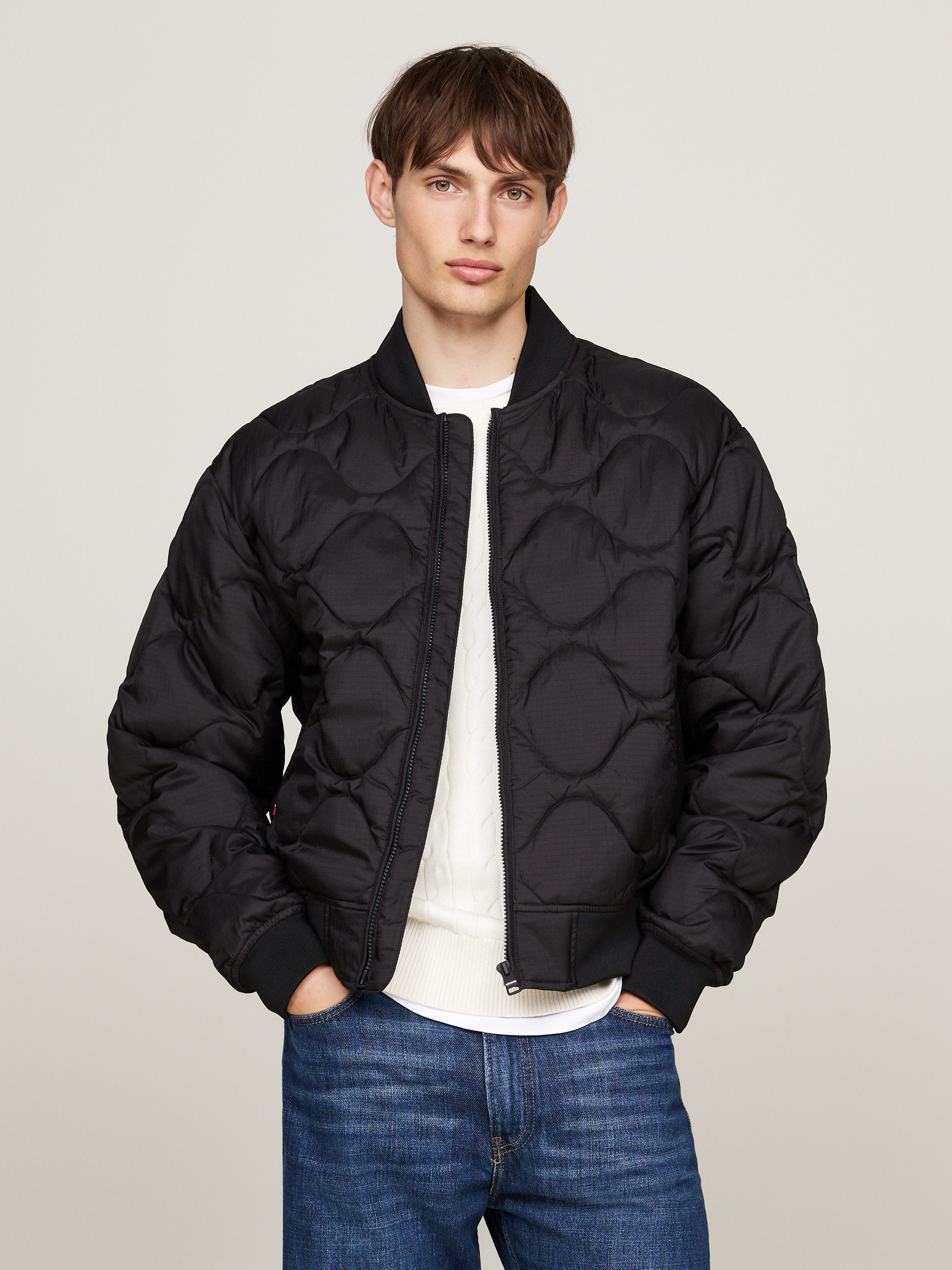 Tommy Hilfiger Gewatteerde jas ONION QUILTED BOMBER met staande kraag, modieuze quilting