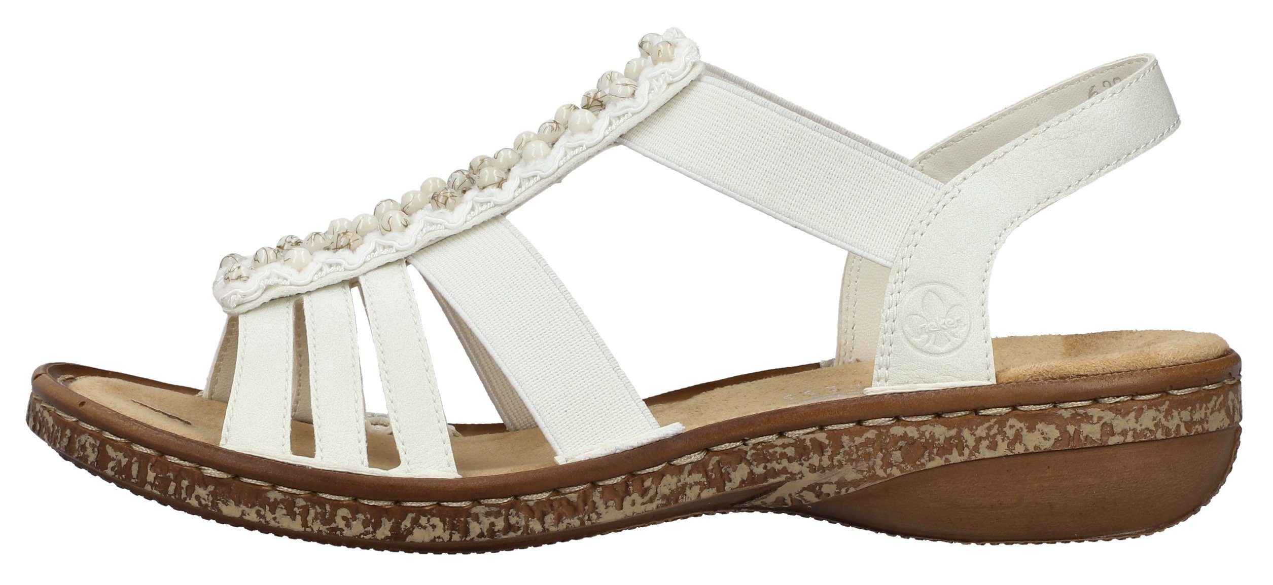 Rieker Sandalen , zomerschoen, sandaal, sleehak, met elastiek
