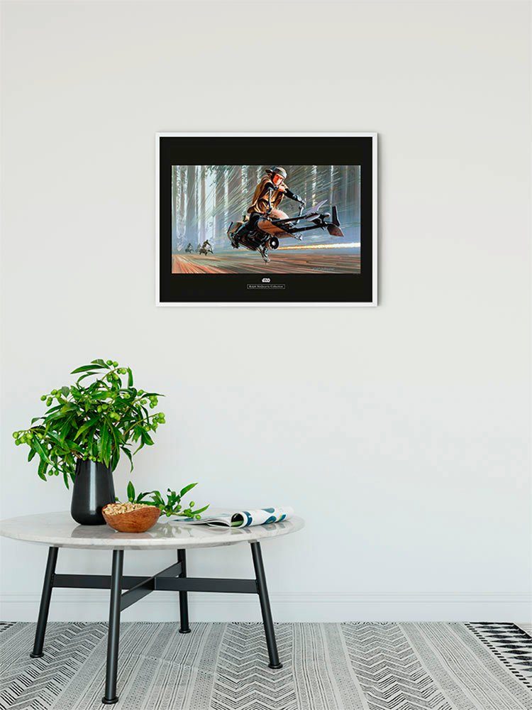 Komar Wanddecoratie Star Wars Classic RMQ Endor speeder Wanddecoratie voor de kinderkamer - zonder lijst (1 stuk)