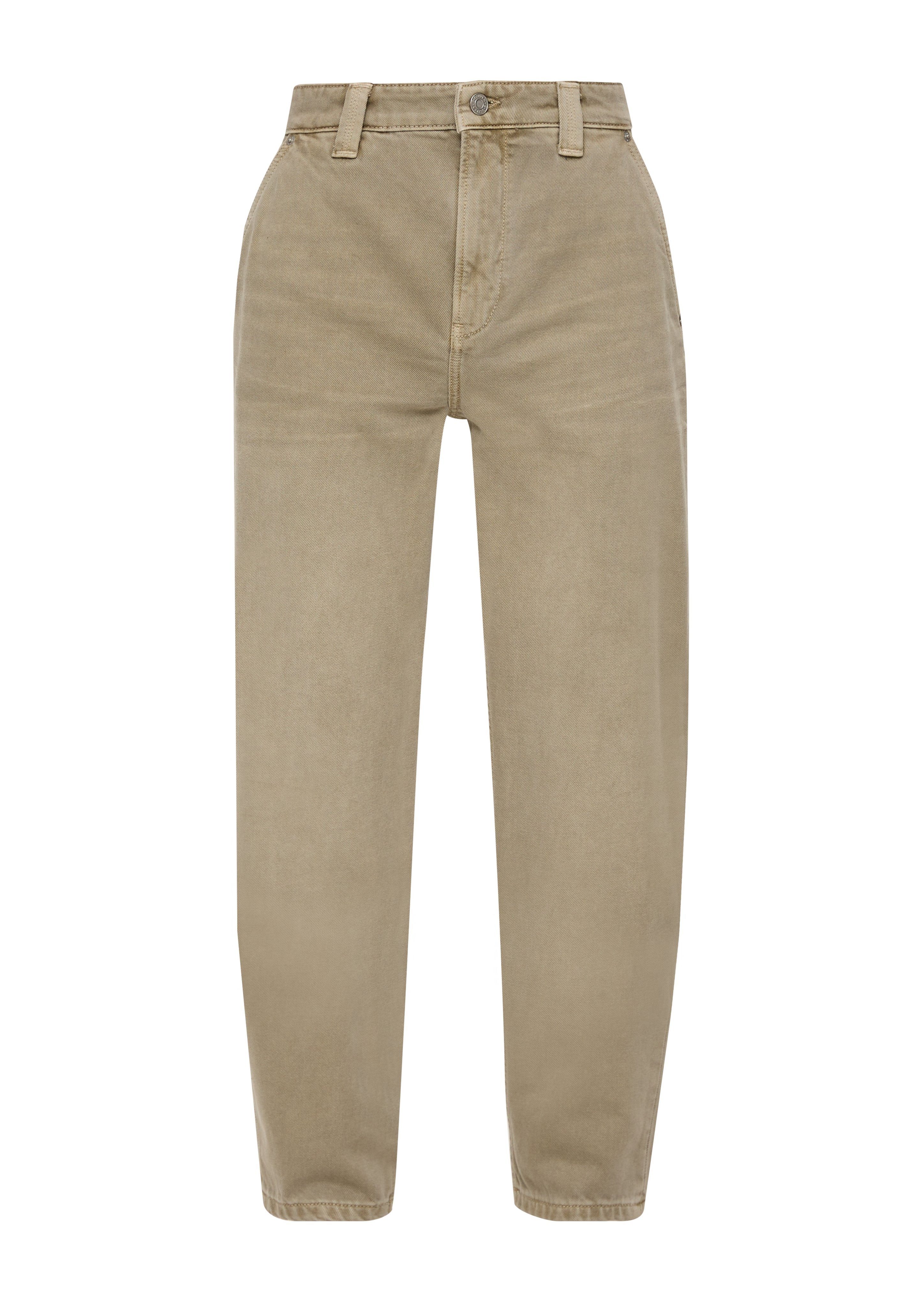 s.Oliver Prettige jeans met leren merklabel