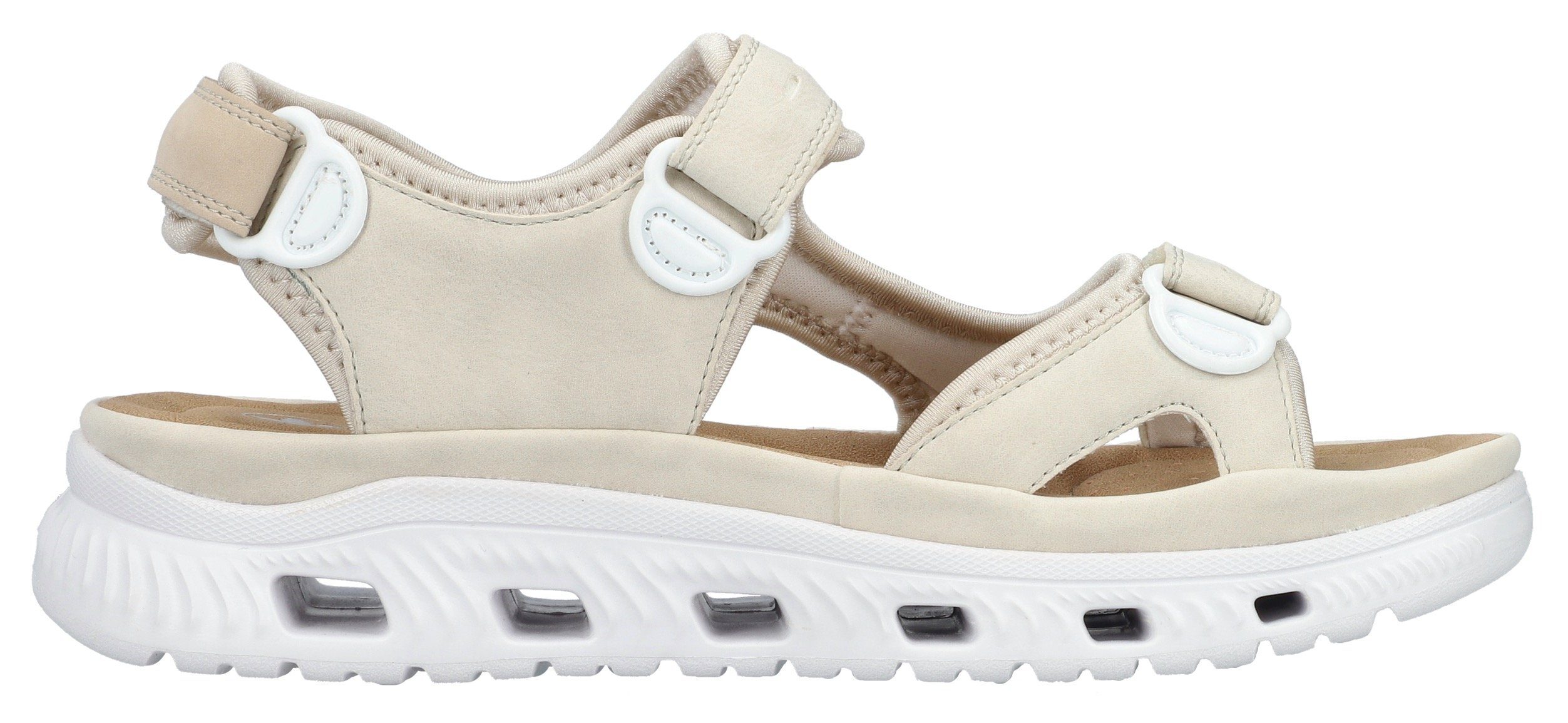 RIEKER Sport Sandalen , zomerschoen, sandaal, plateauhak, met klittenbandsluiting