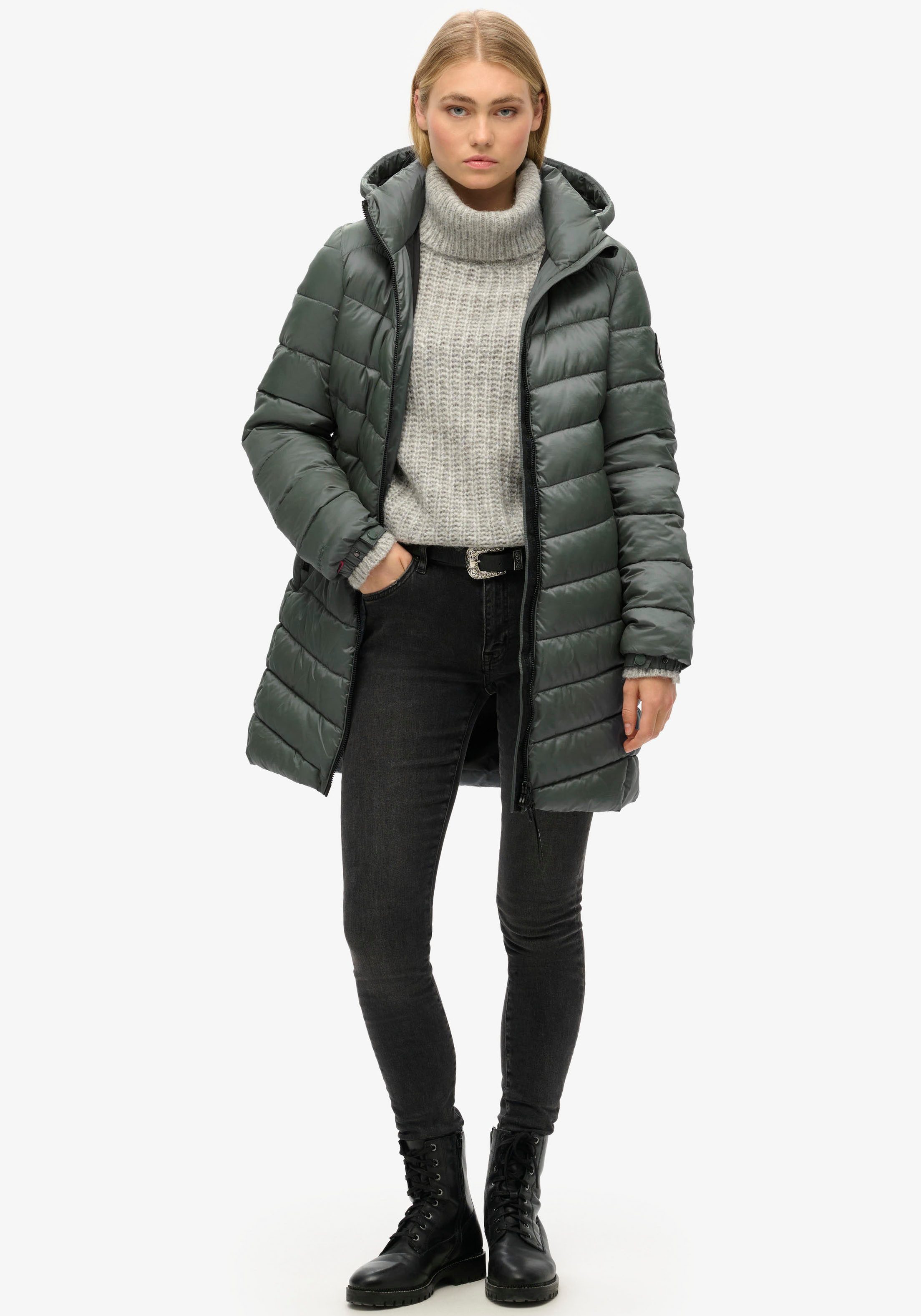Superdry Gewatteerde jas HOODED FUJI MID GEWATTEERDE JAS