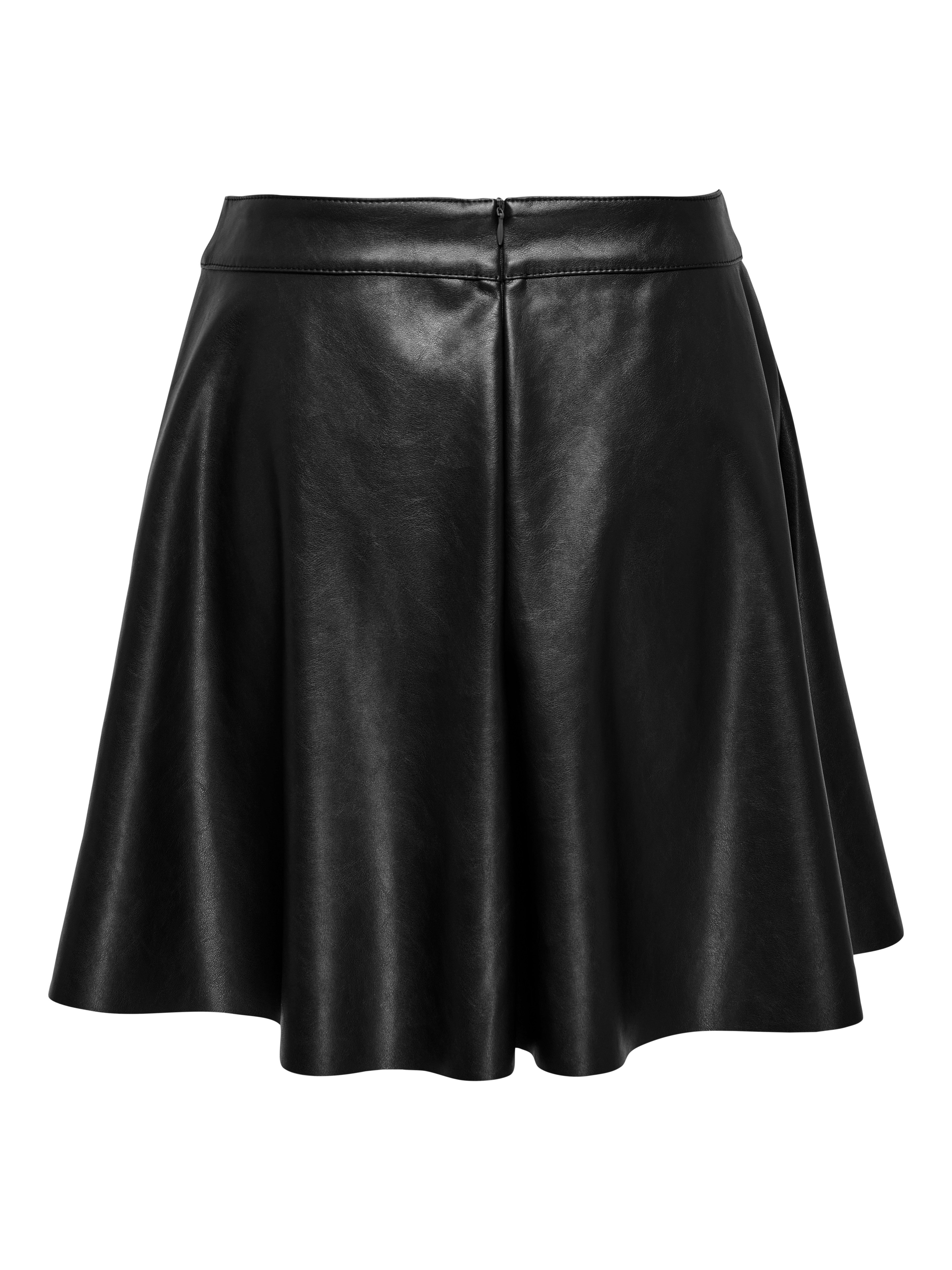 Only Imitatieleren rok ONLUNA FAUX LEATHER FLARED SKIRT OTW