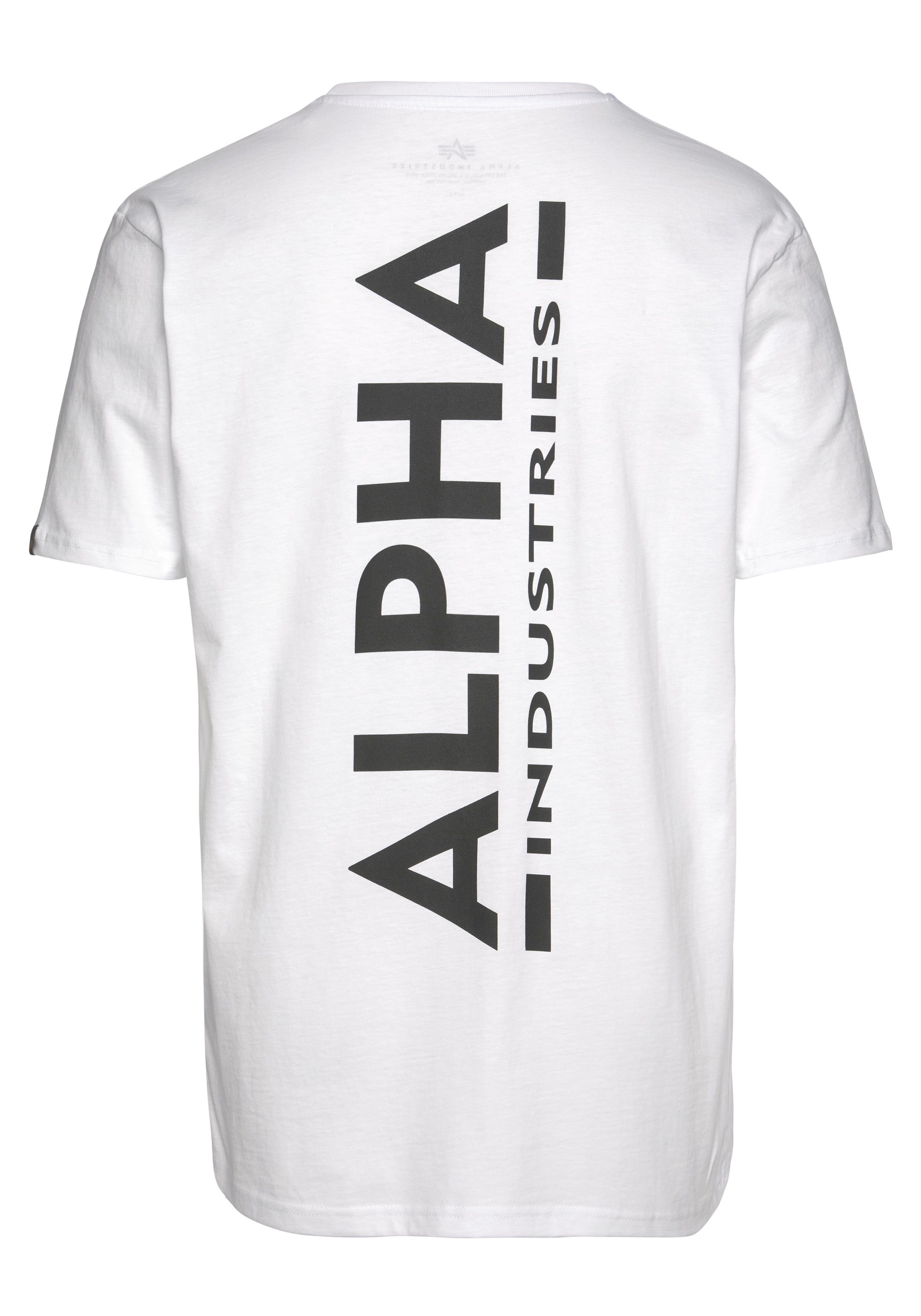 Alpha Industries Shirt met ronde hals Backprint T