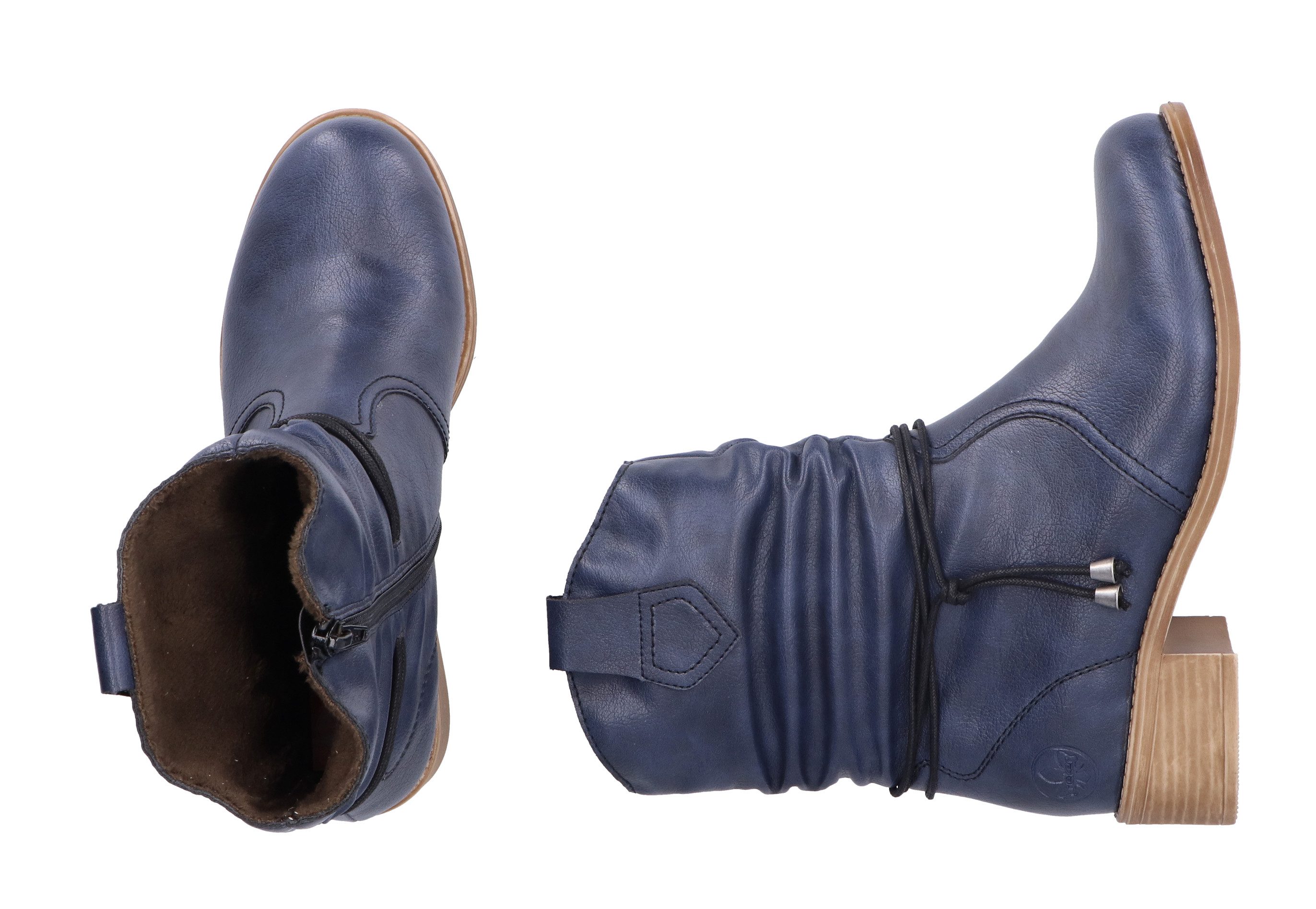 Rieker Winterlaarsjes laarzen, hakken, slouchy schacht, met binnenrits
