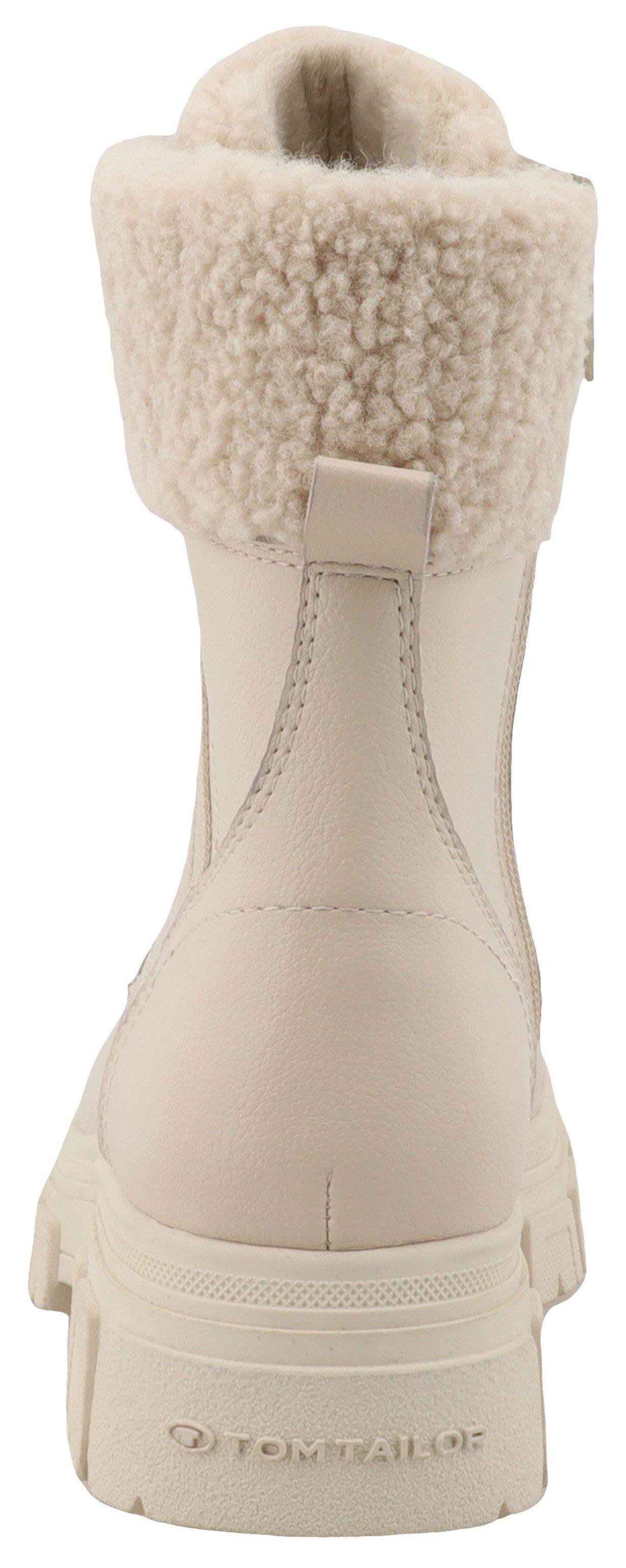 Tom Tailor Winterlaarzen blokhak, veterschoenen, met binnenrits, breedte g