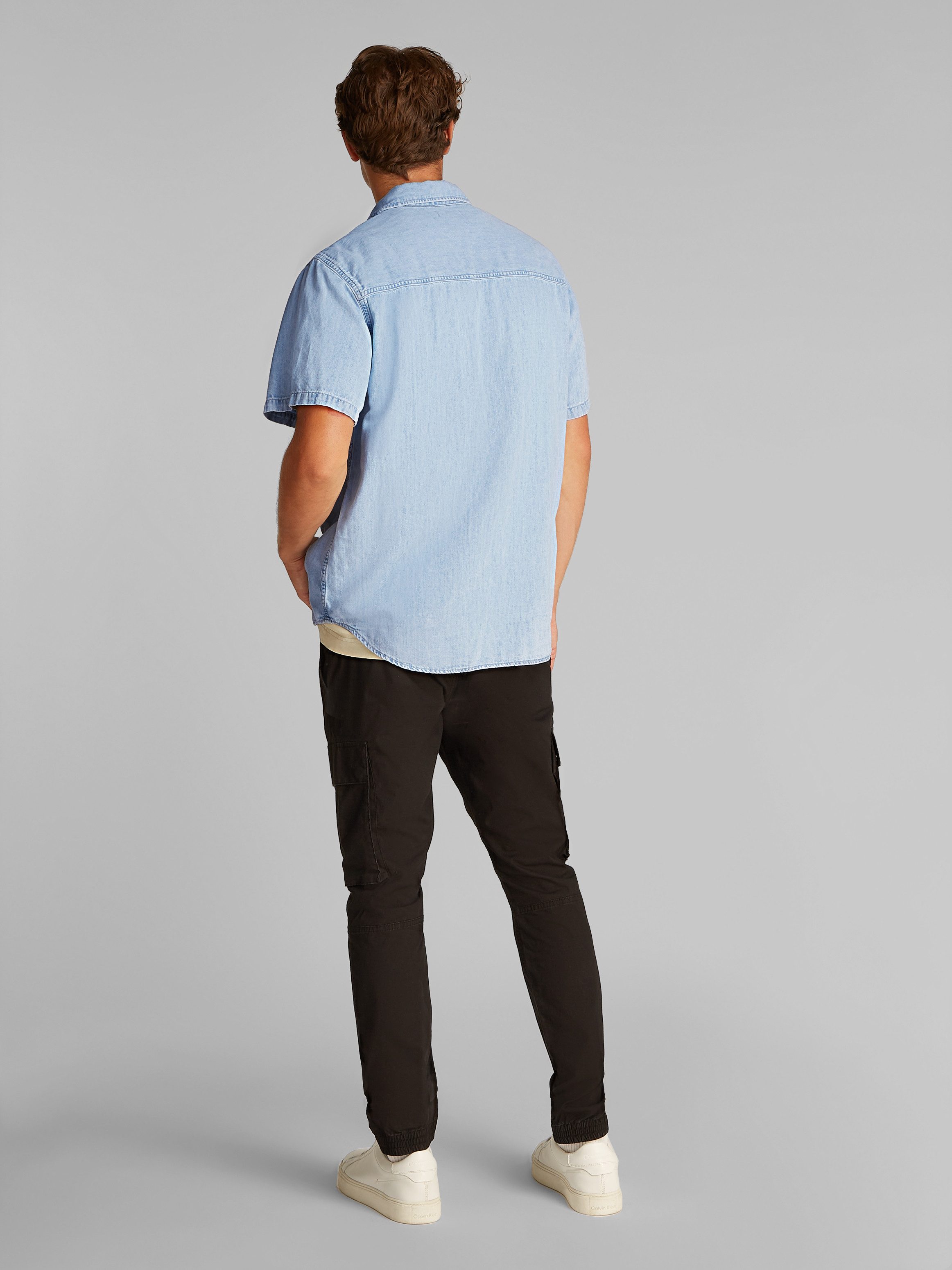 Calvin Klein Overhemd met korte mouwen REGULAR SS DENIM SHIRT