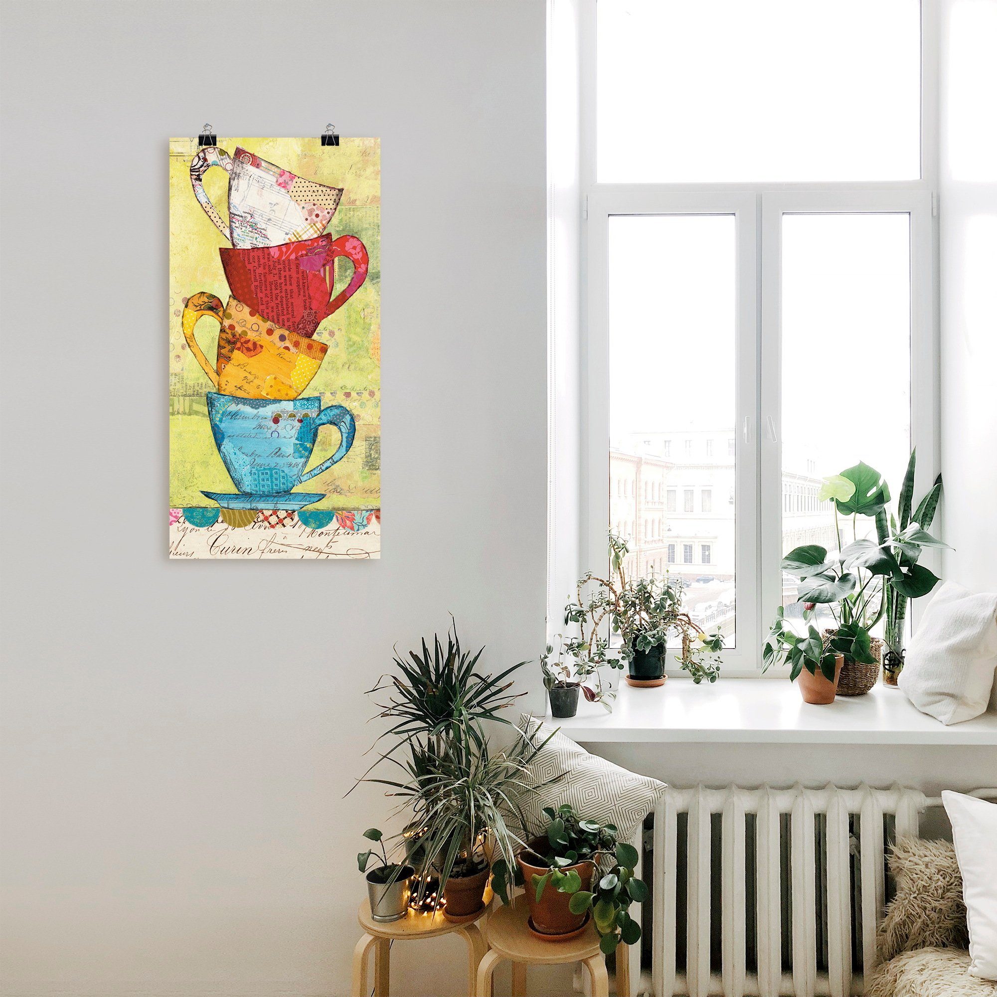 Artland Artprint Kom voor koffie als artprint op linnen, poster, muursticker in verschillende maten