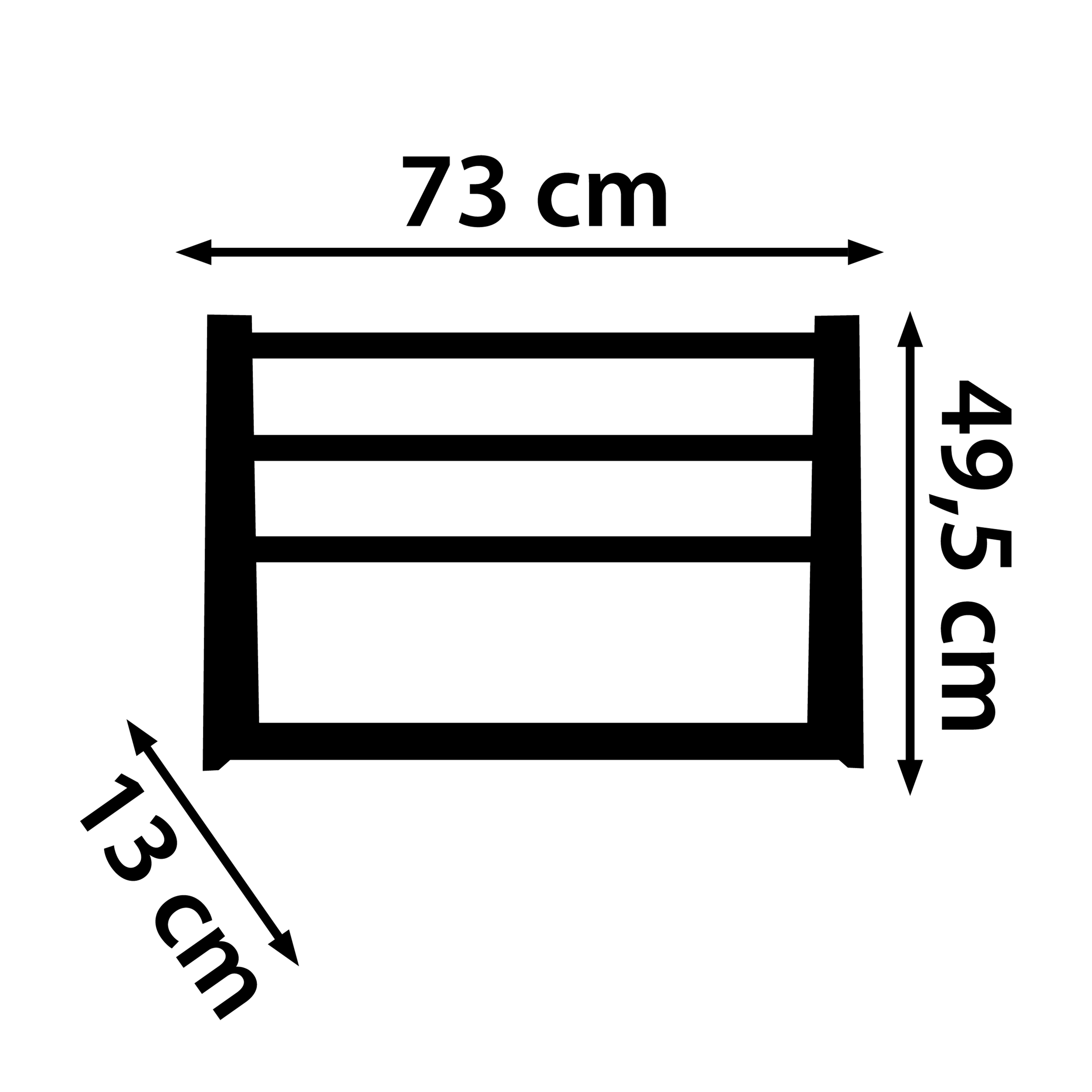 Bischof Wasrek Vouwtoren Essenhout/metaal, 5 kg. Belastbaarheid, ruimtebesparend op te bergen (1-delig)