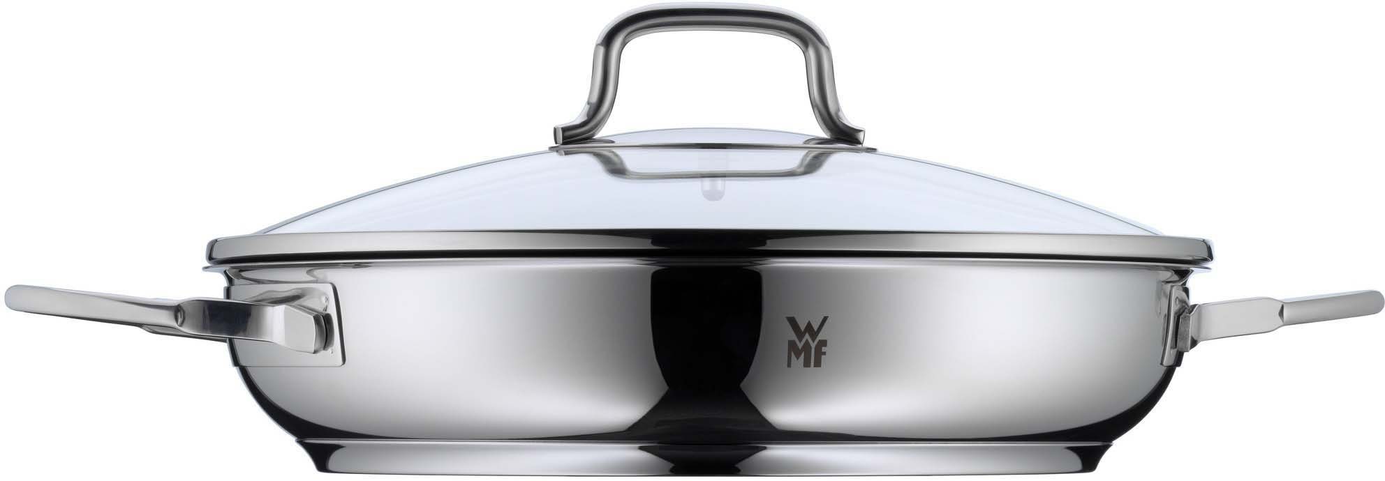 WMF Hapjespan Devil, serveerpan inductie 26 cm Keramische coating, pan ovenbestendig tot 250 graden, geschikt voor alle soorten fornuizen (set, 2-delig)
