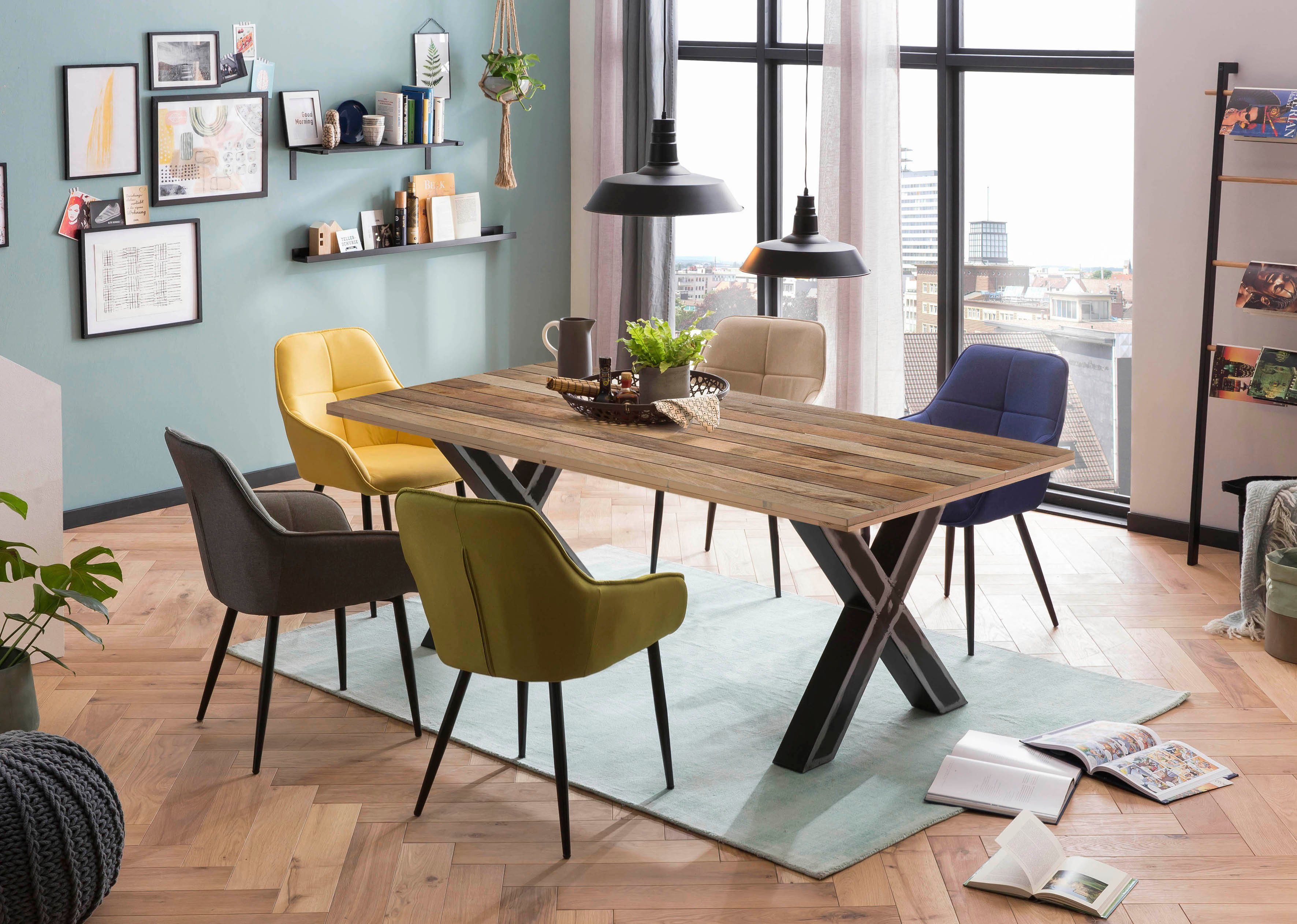Home affaire Eettafel Aletsch gemaakt van onbehandeld hout, gerecycled steigerhout