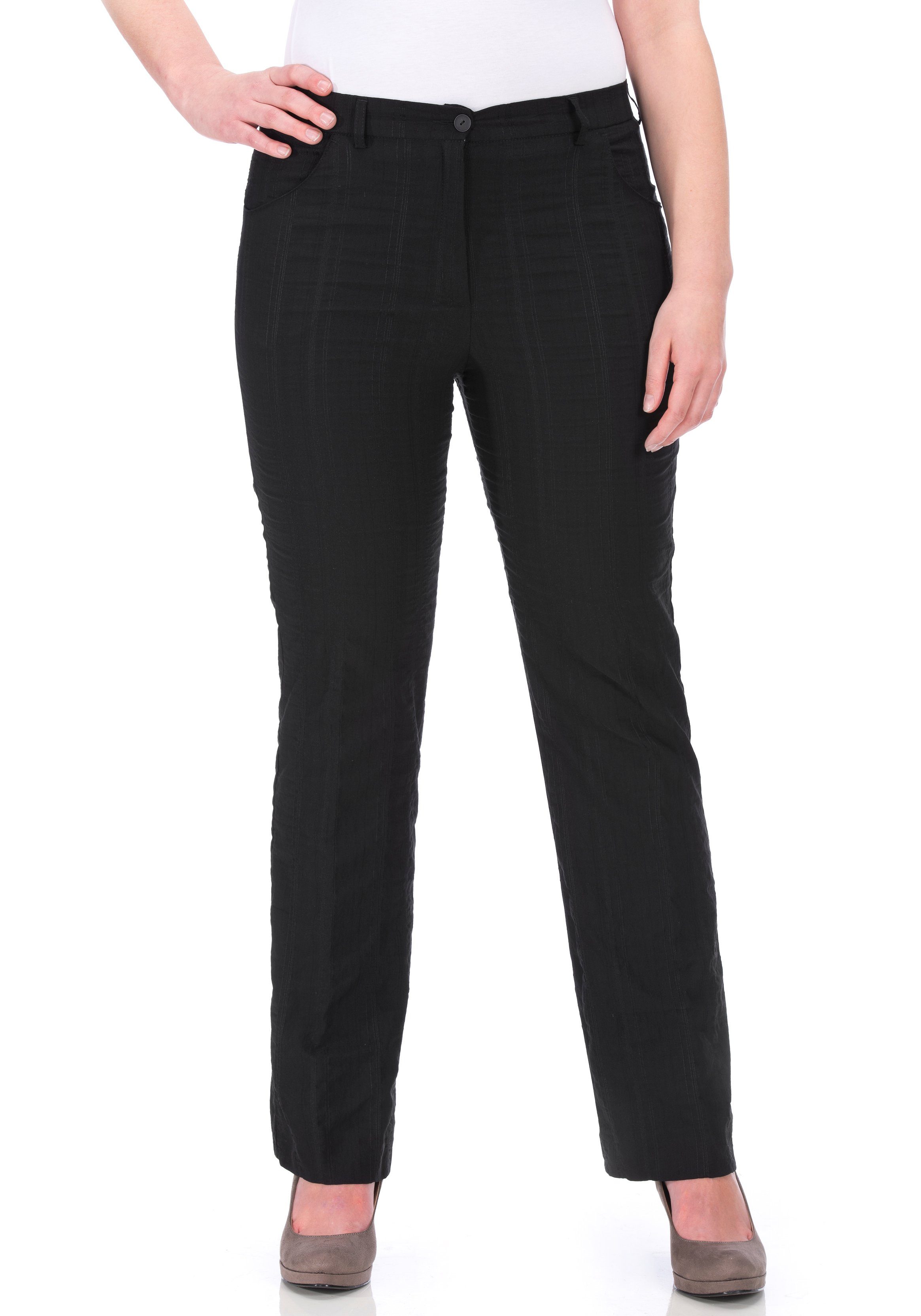 KjBRAND Stoffen broek Bea optimale pasvorm in dwars-stretch dames harembroeken maat 54/27 zwart