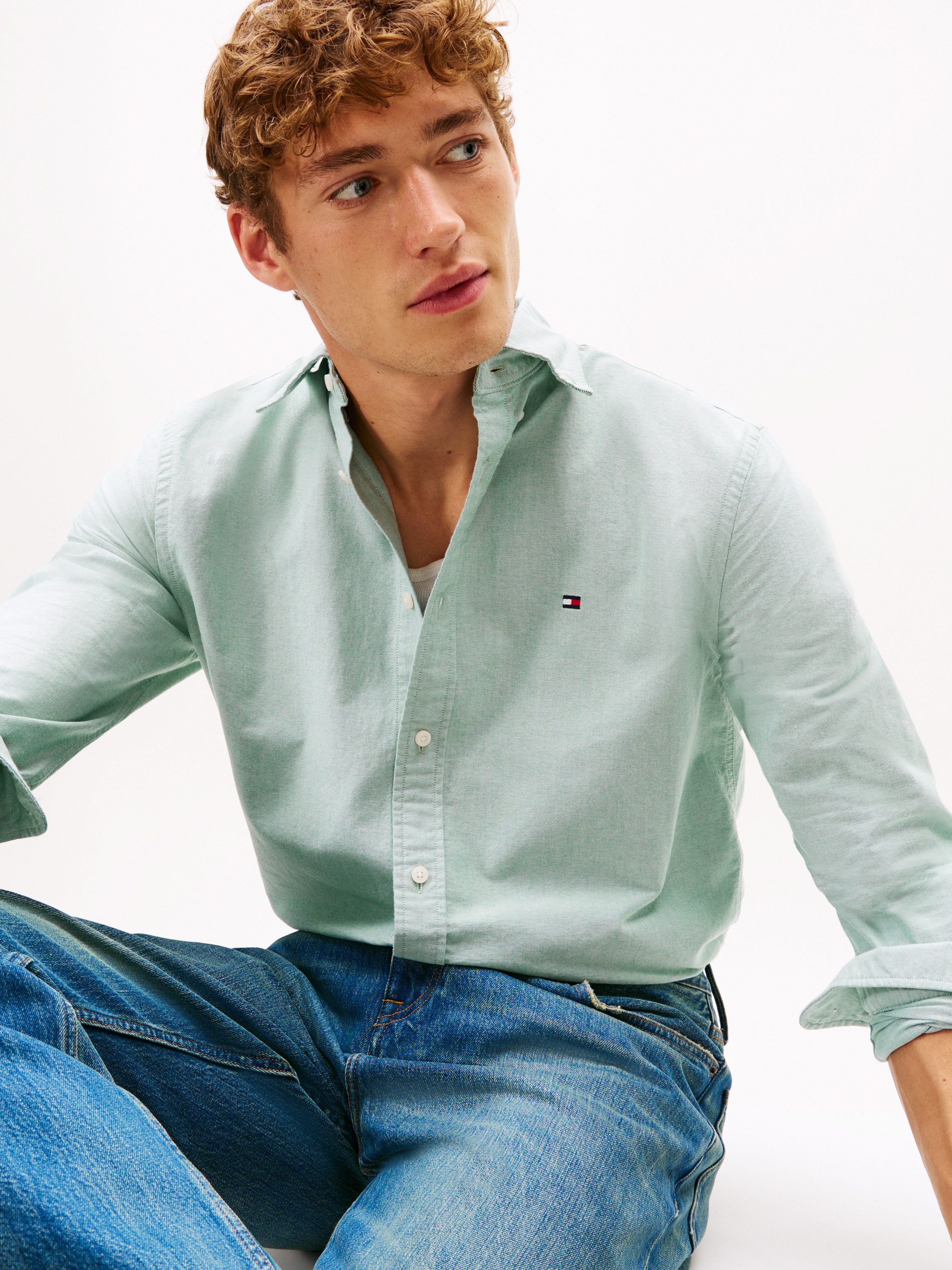 Tommy Hilfiger Overhemd met lange mouwen SOLID HERITAGE OXFORD RF SHIRT