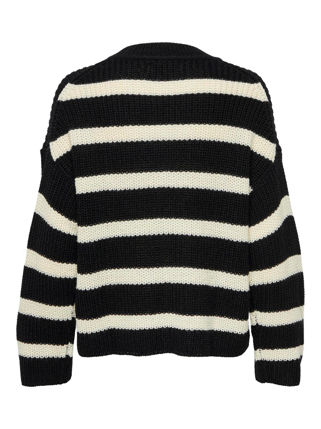 JDY Gebreide trui JDYJUSTY L/S STRIPE PULLOVER KNT NOOS