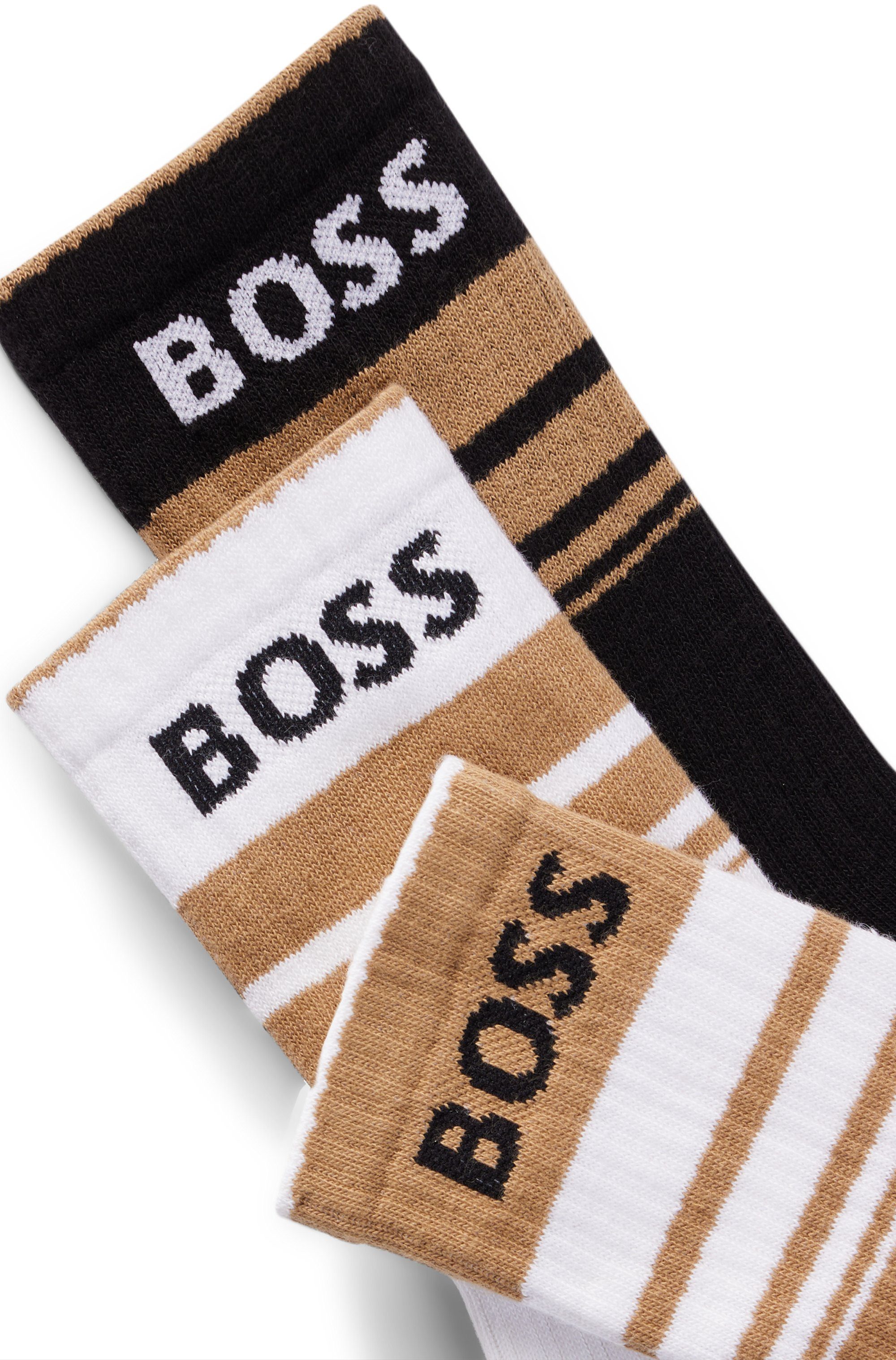 BOSS Vrijetijdssokken 3P QS Rib Stripe CC (set 3 paar)