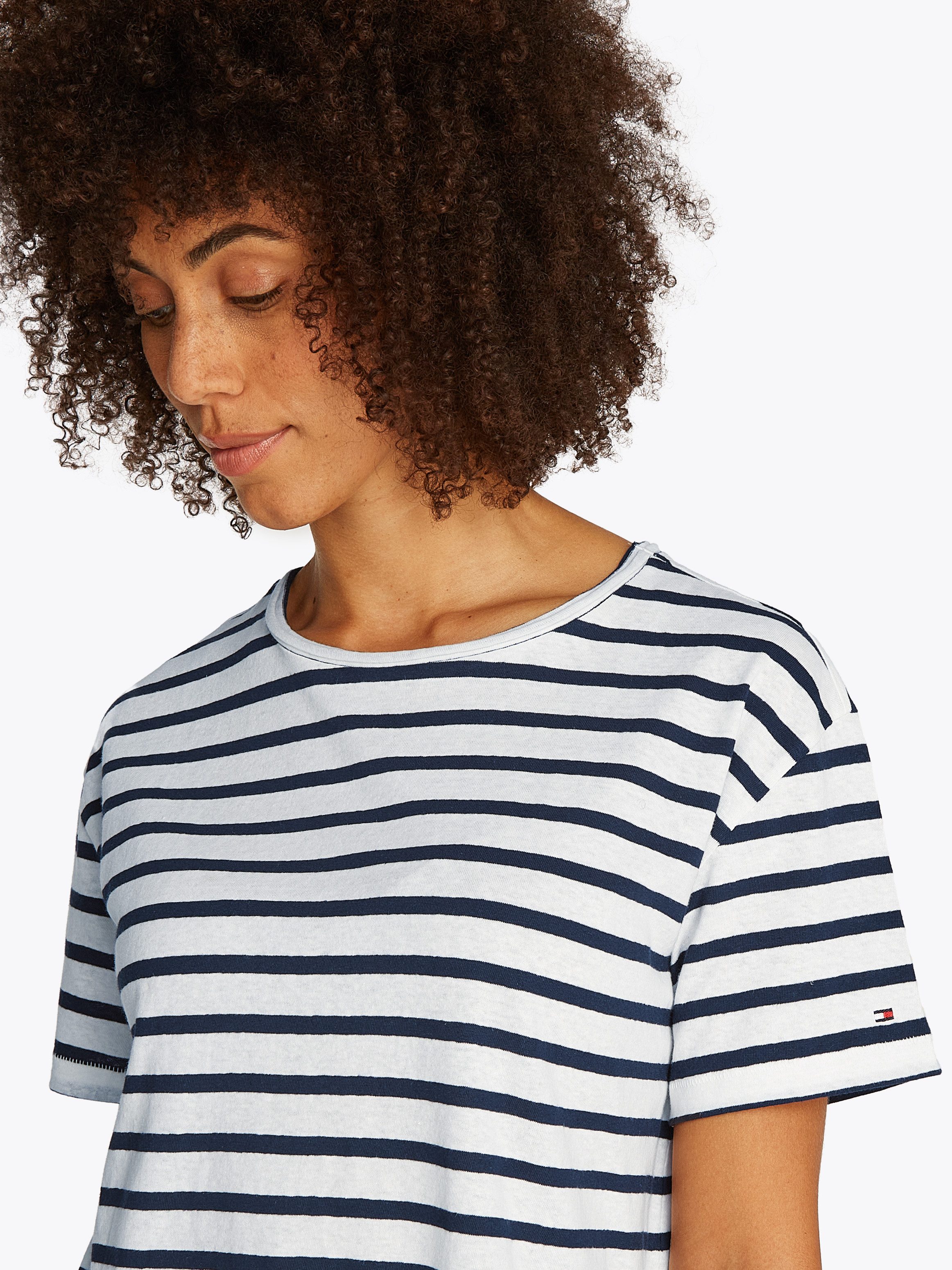 Tommy Hilfiger Shirt met korte mouwen MODERN CO LINEN C-NK SS