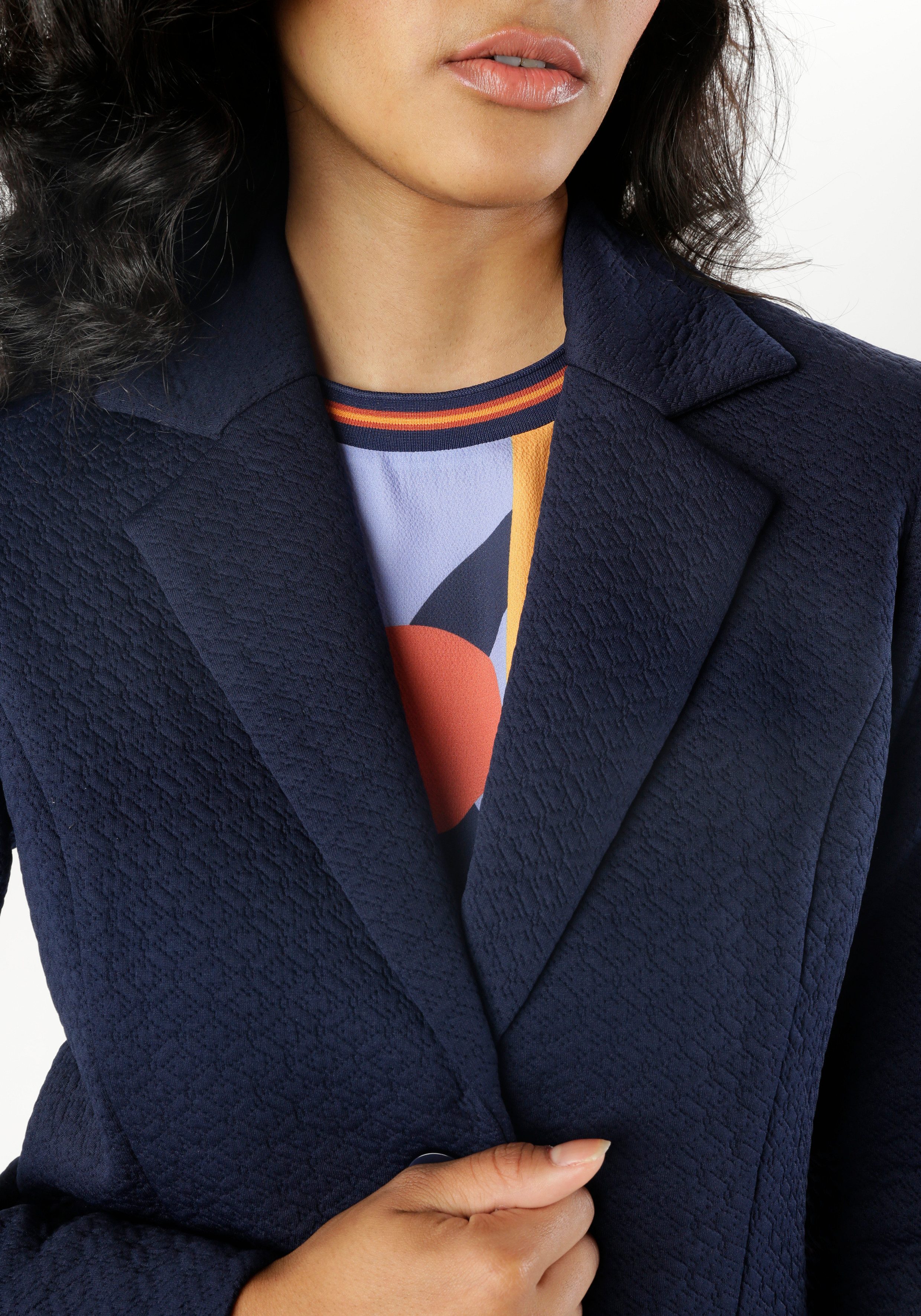 Aniston SELECTED Jerseyblazer met structuurmotief