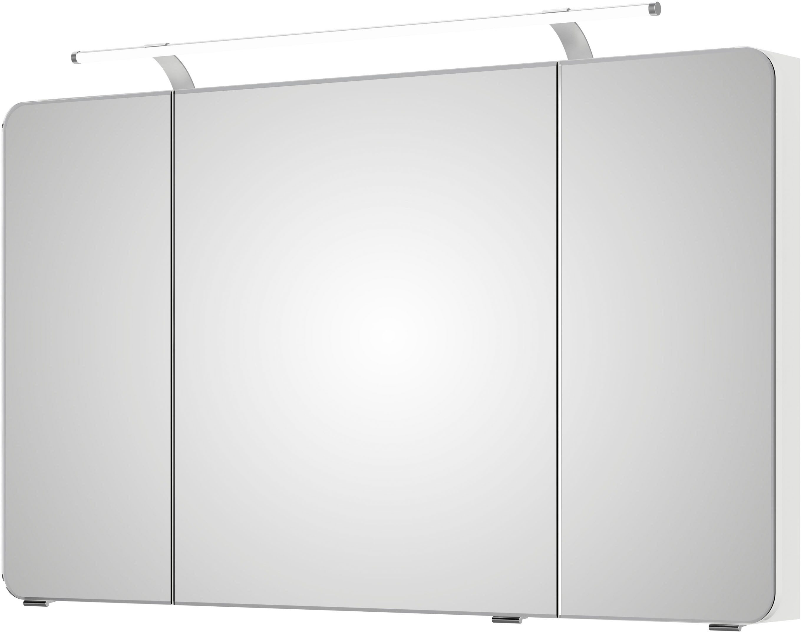 Saphir Spiegelkast Serie 4005 Badezimmer-Spiegelschrank inkl. LED-Aufsatzleuchte