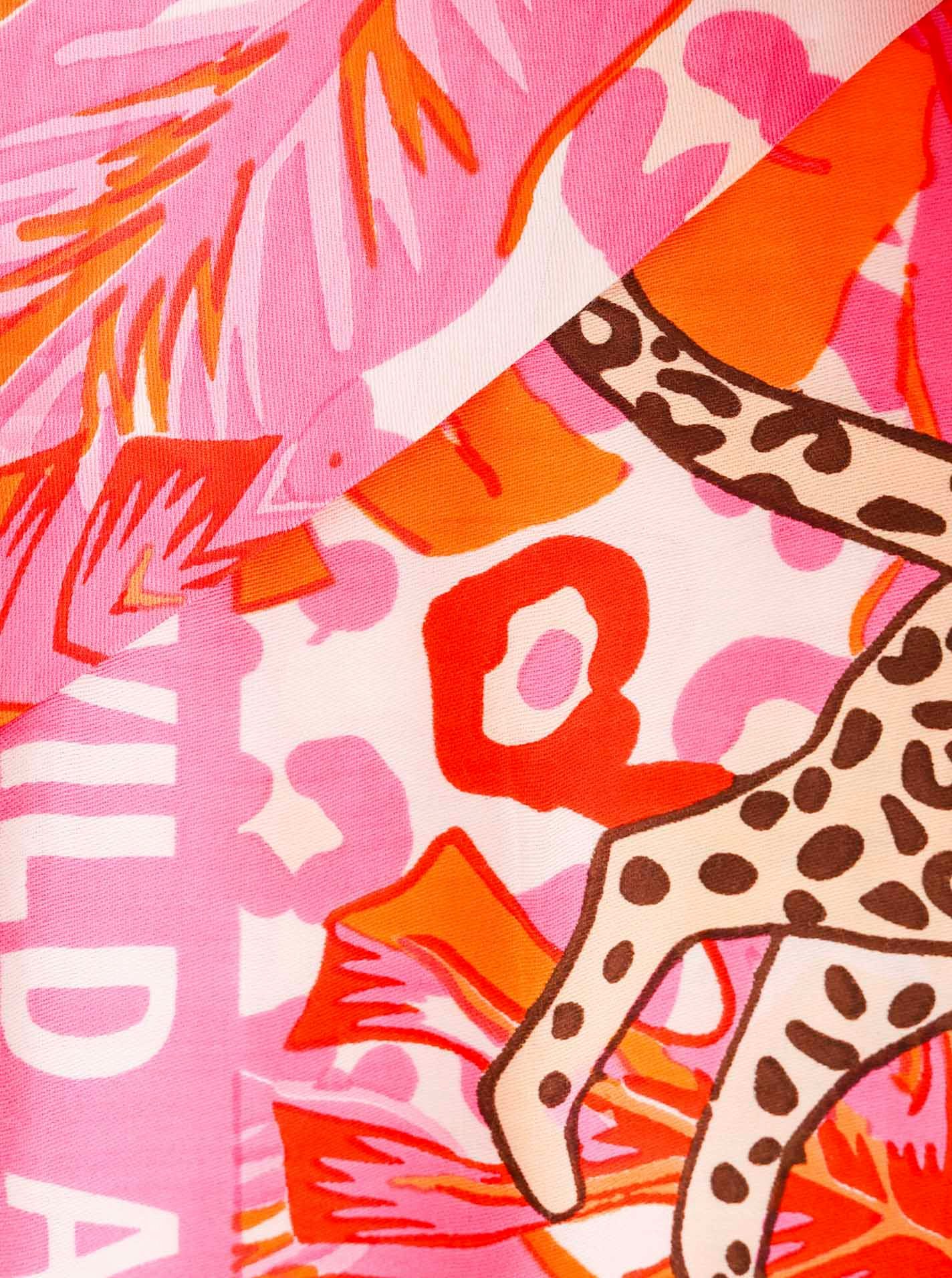 Zwillingsherz Modieus sjaaltje Jungle Leopard met leopardenprint en kwastjes