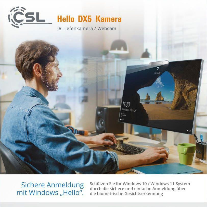 CSL Webcam Hello DX5 IR-dieptecamera Webcam