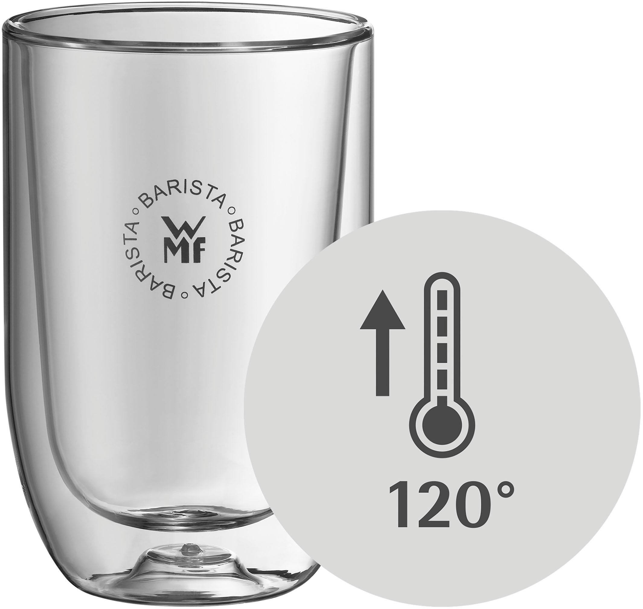WMF Koffieservies Barista dubbelwandig hittebestendig glas, stijlvol, geen condenswater (set)